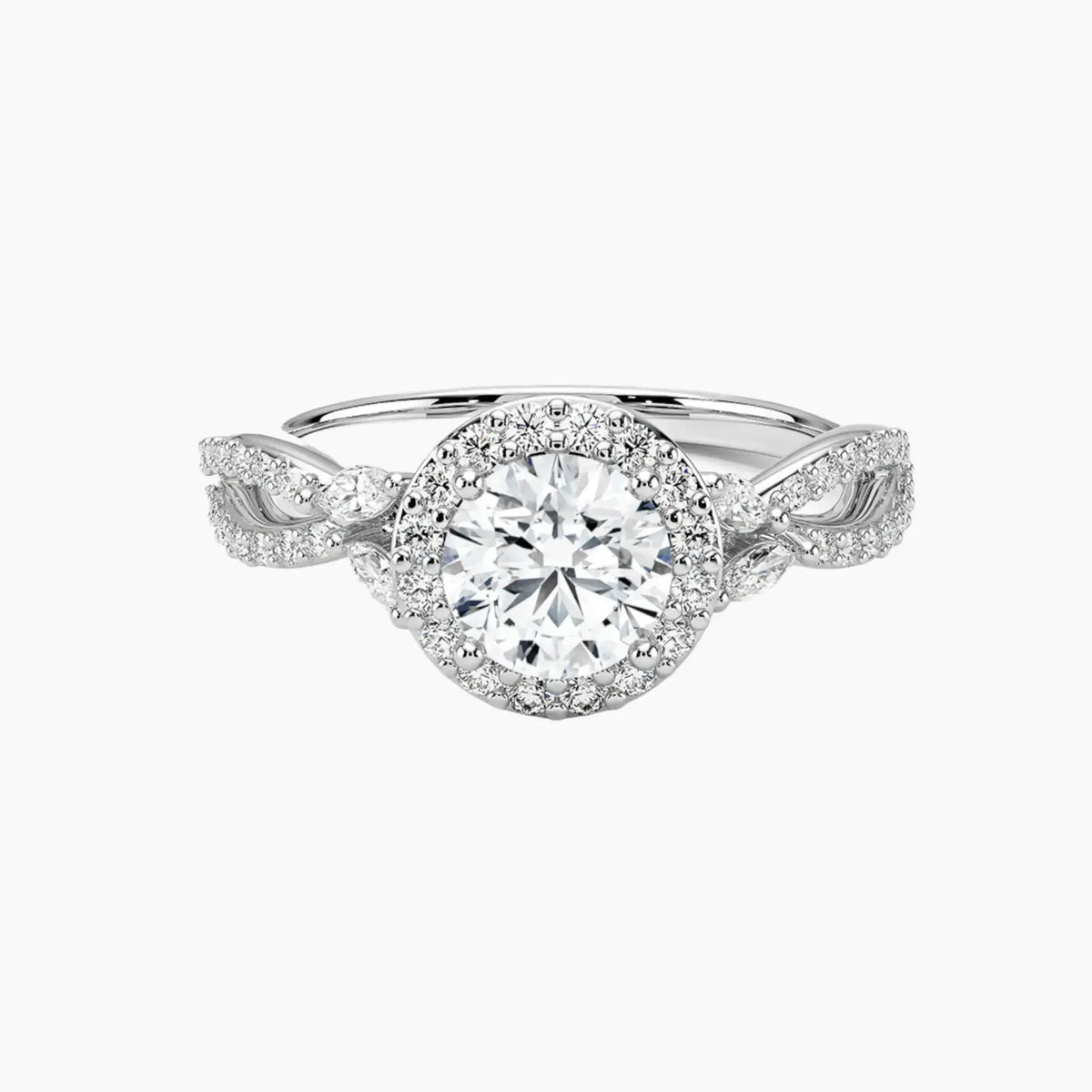 OBSER491 - Nerissa Halo Round engagement ring setting view 1