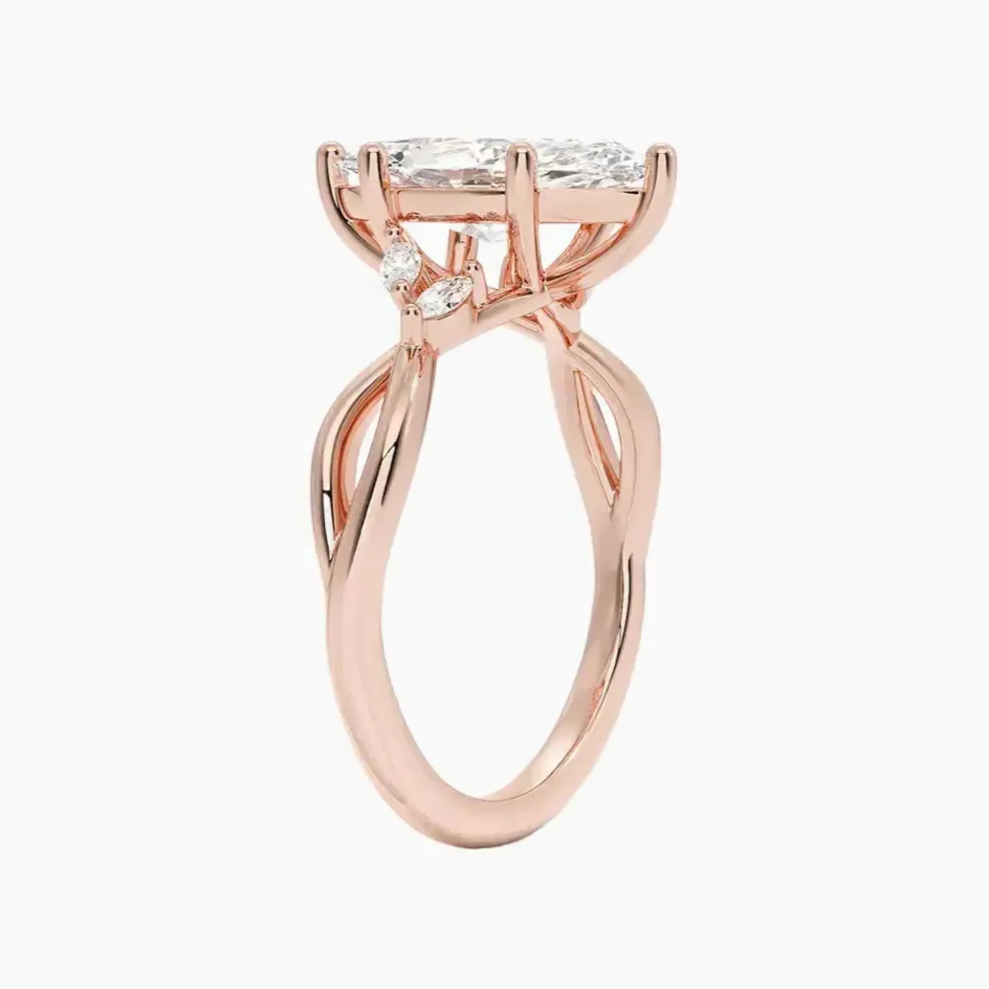 OBSER059 - Amara Marquise engagement ring setting view 5