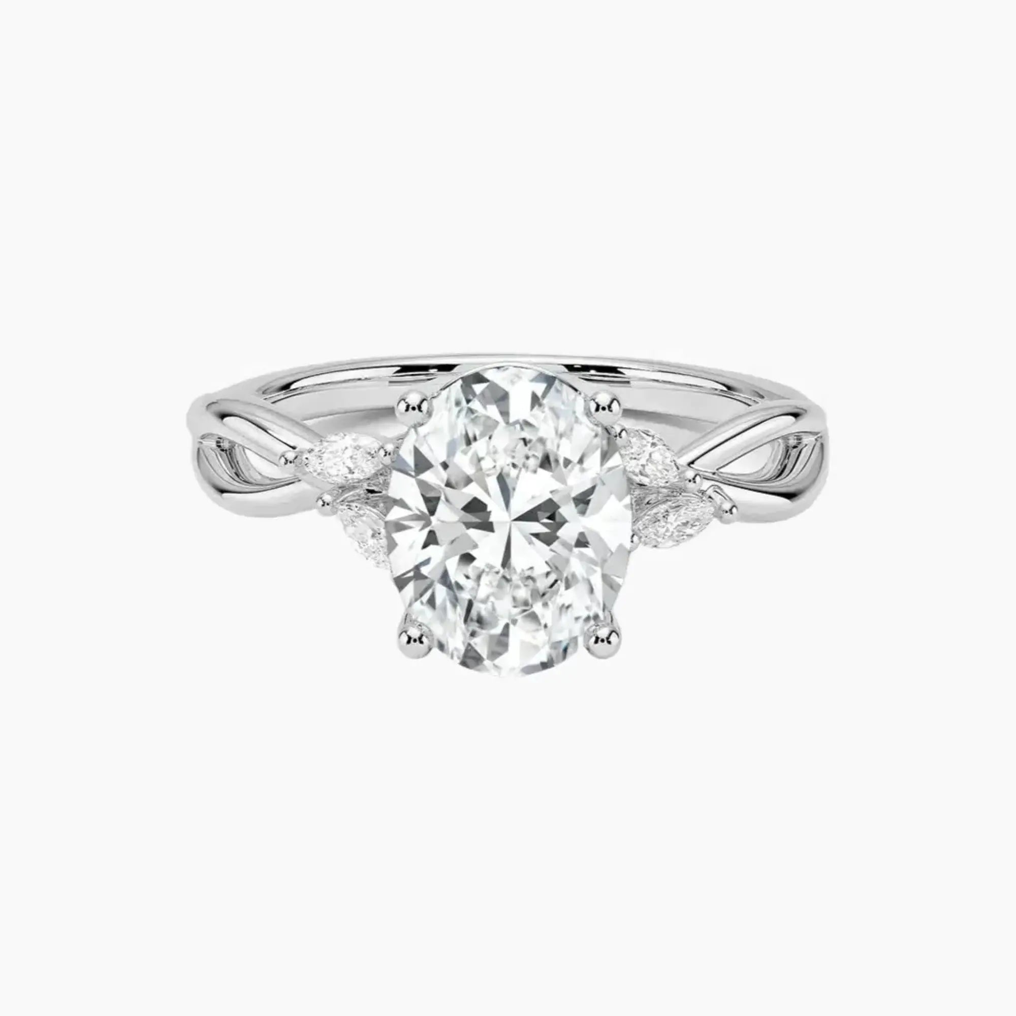 OBSER253 - Amara Oval engagement ring setting view 1