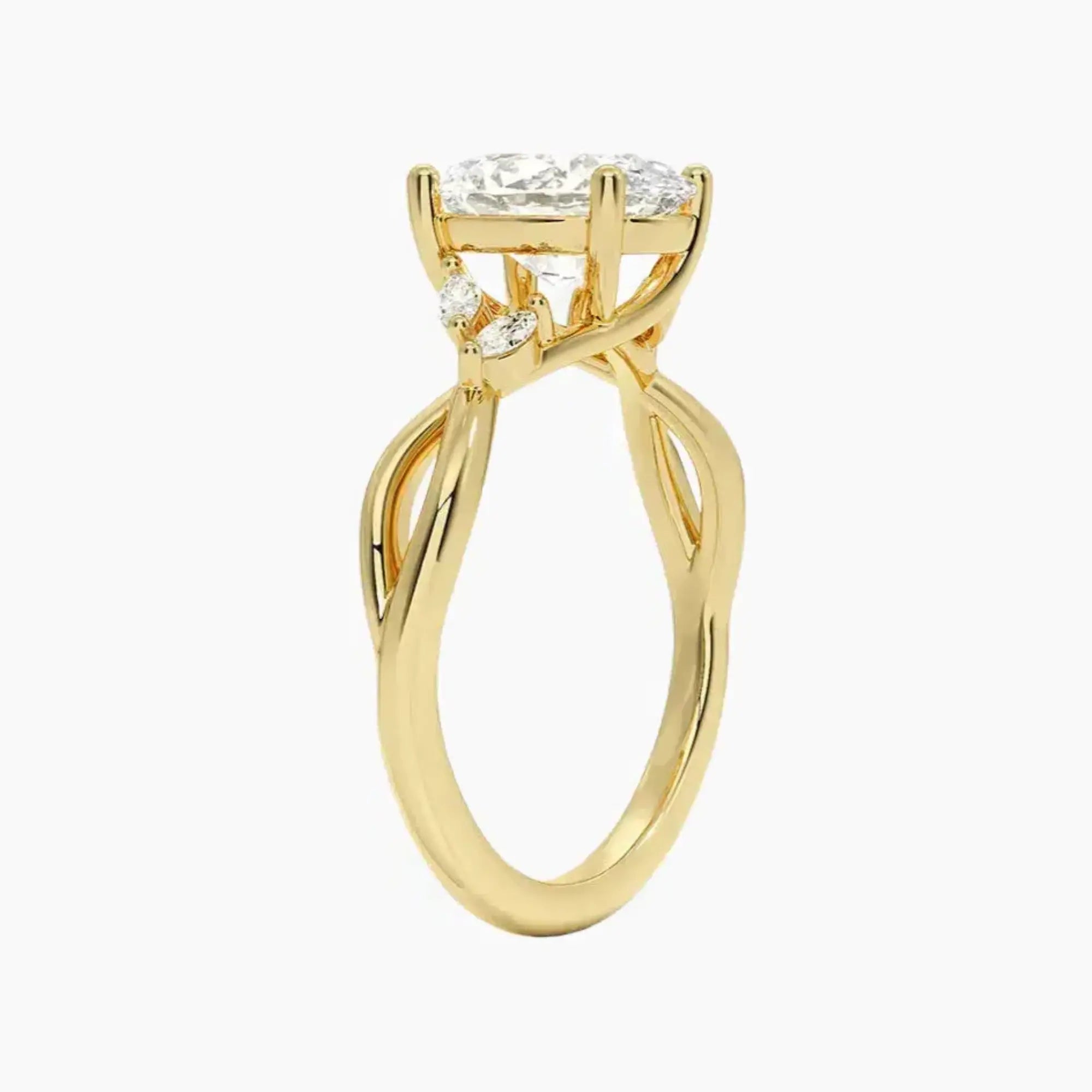 OBSER253 - Amara Oval engagement ring setting view 8