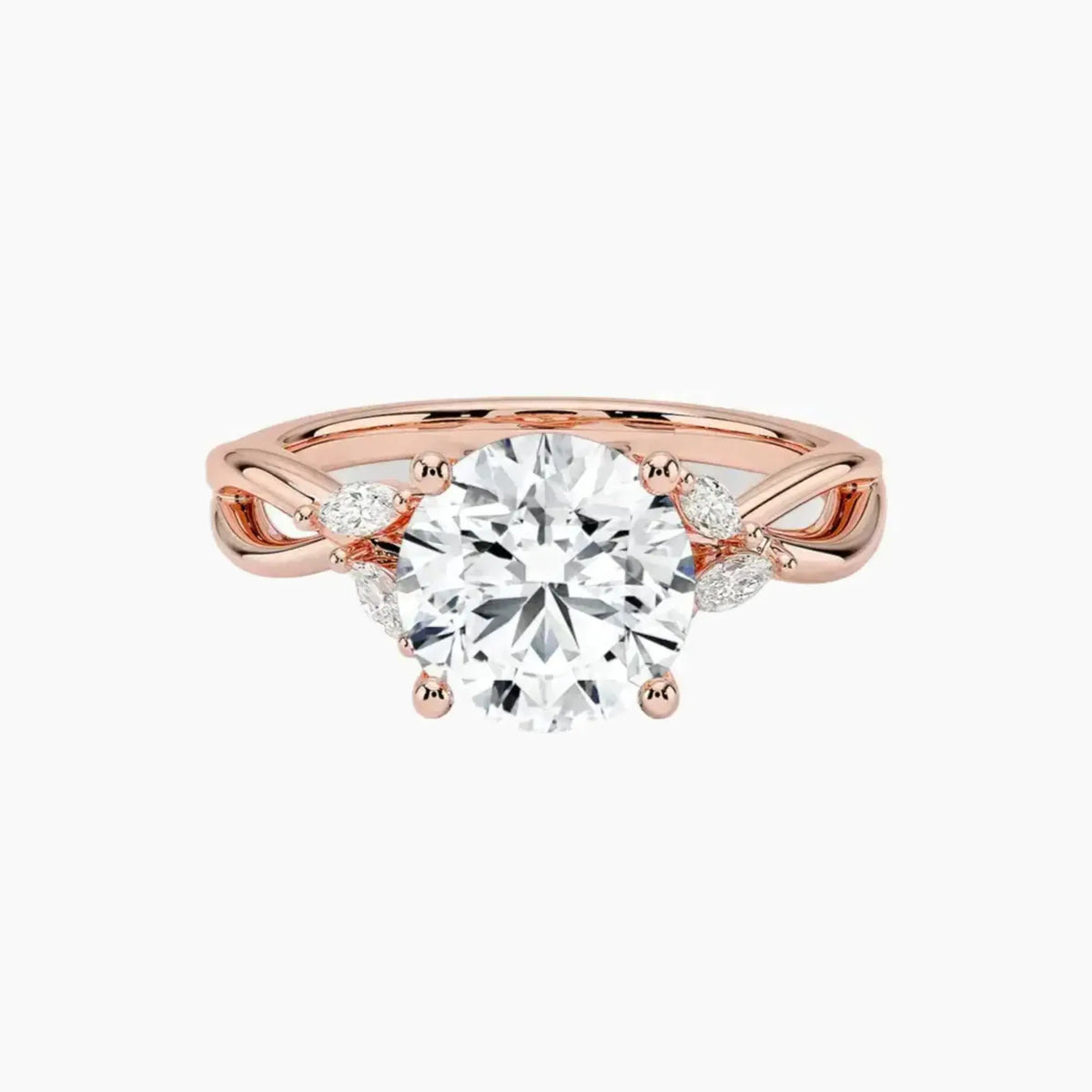 OBSER254 - Amara Round engagement ring setting view 4