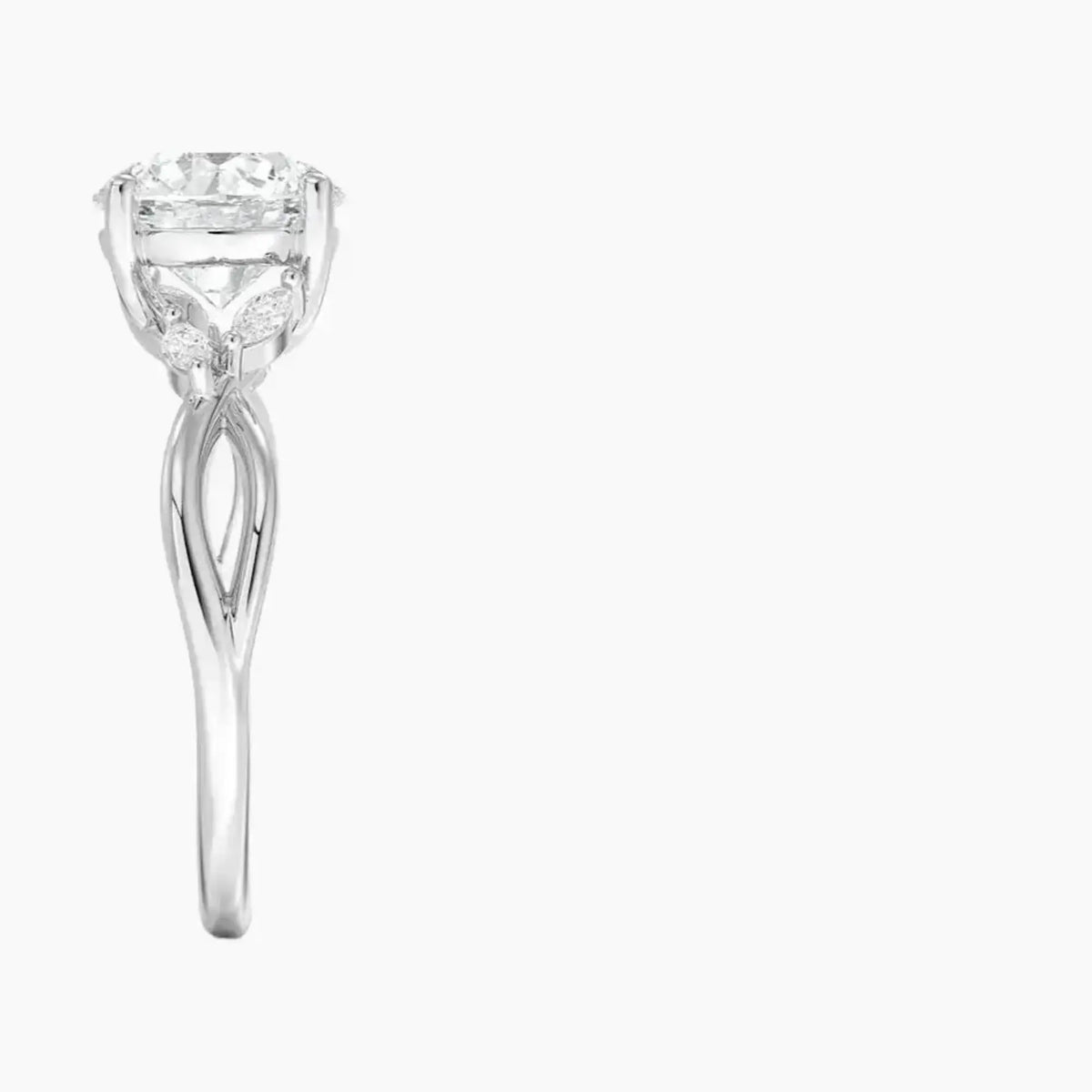OBSER254 - Amara Round engagement ring setting view 3