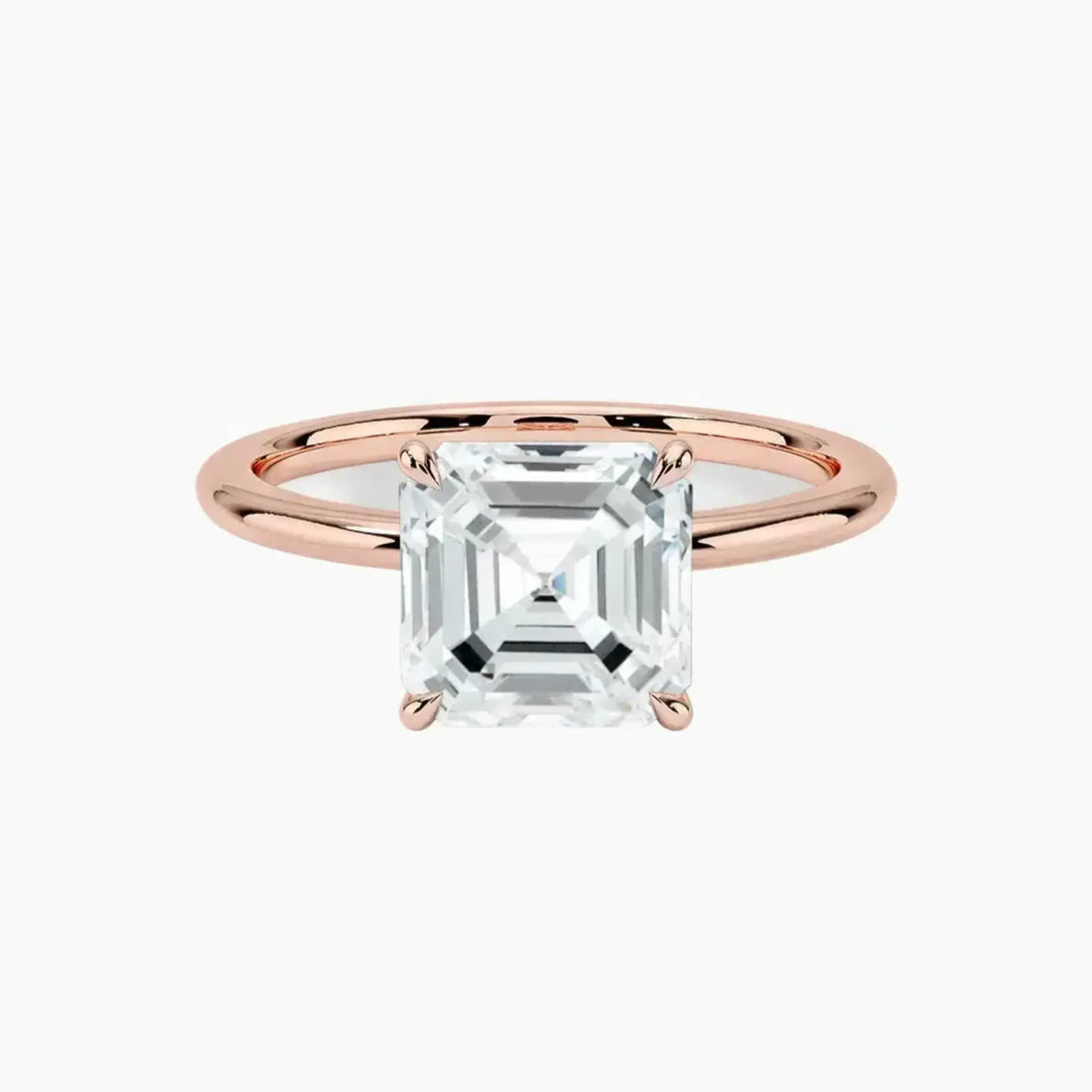 OBSER394 - Brielle Solitaire Asscher engagement ring setting view 4