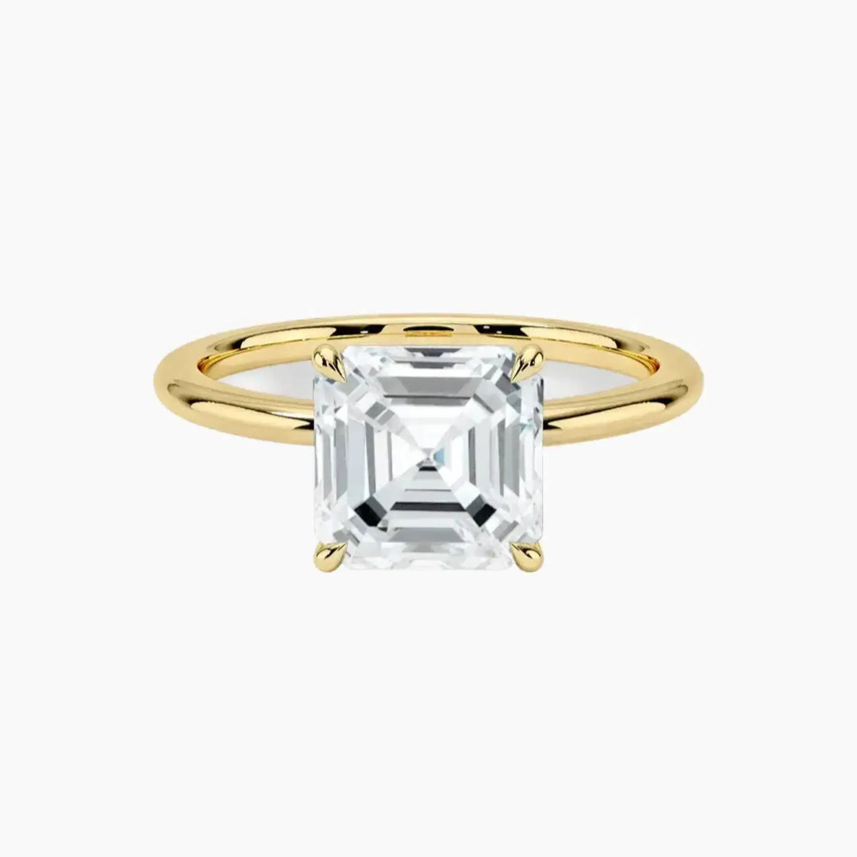 OBSER394 - Brielle Solitaire Asscher engagement ring setting view 7