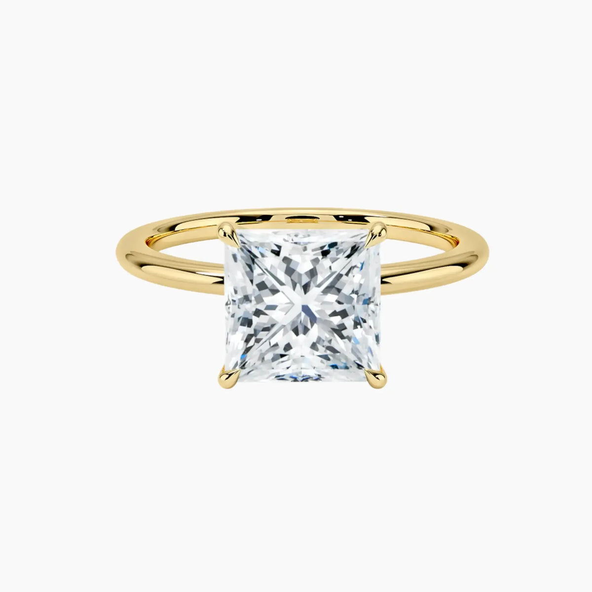 OBSER395 - Brielle Solitaire Princess engagement ring setting view 7