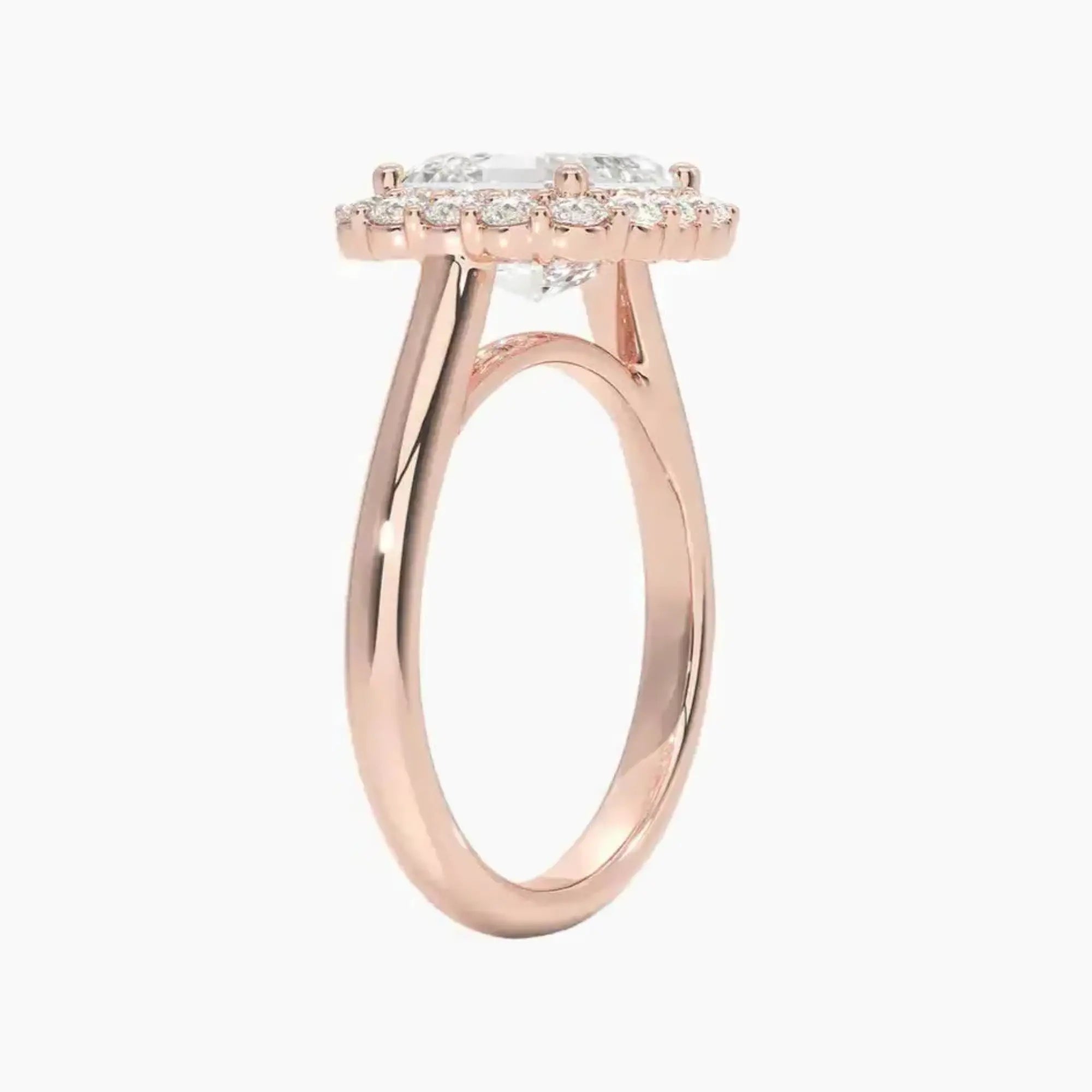 OBSER442 - Fiora Halo Asscher engagement ring setting view 5