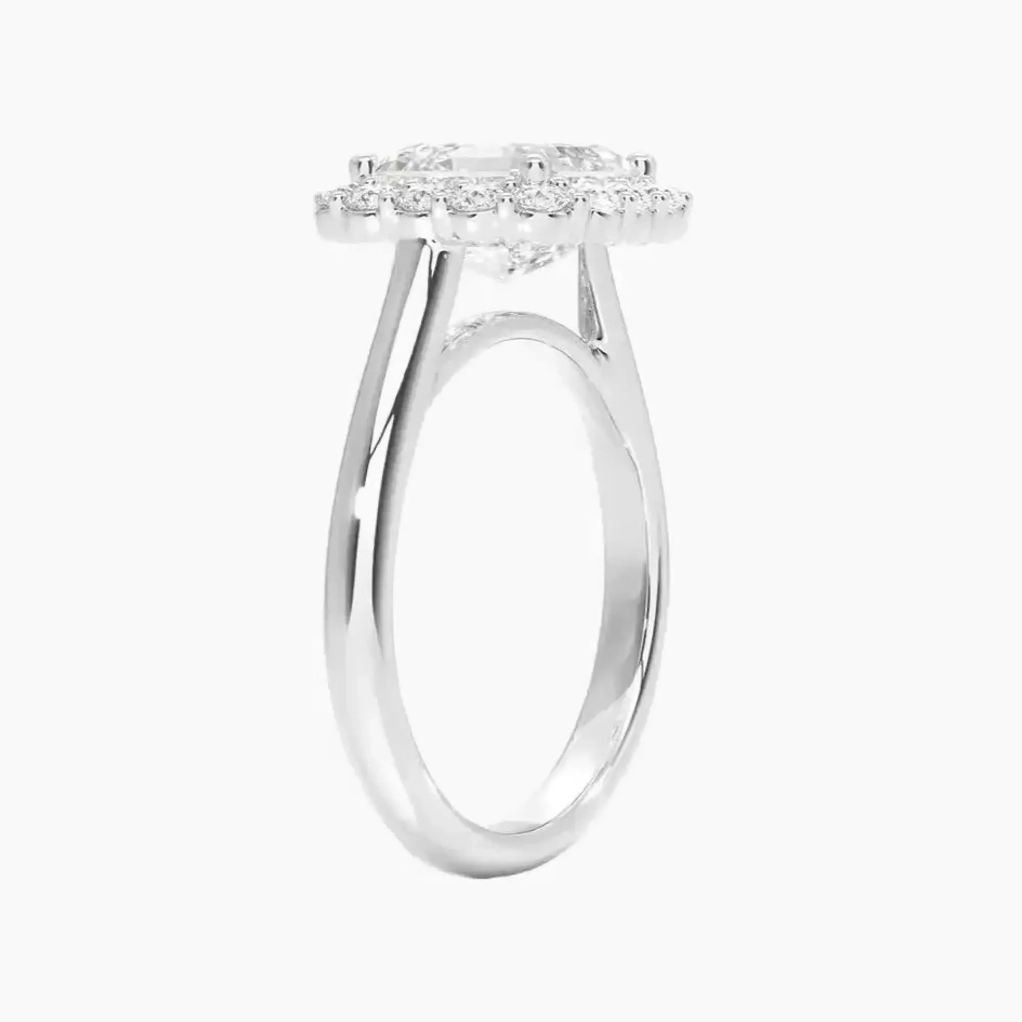 OBSER442 - Fiora Halo Asscher engagement ring setting view 2