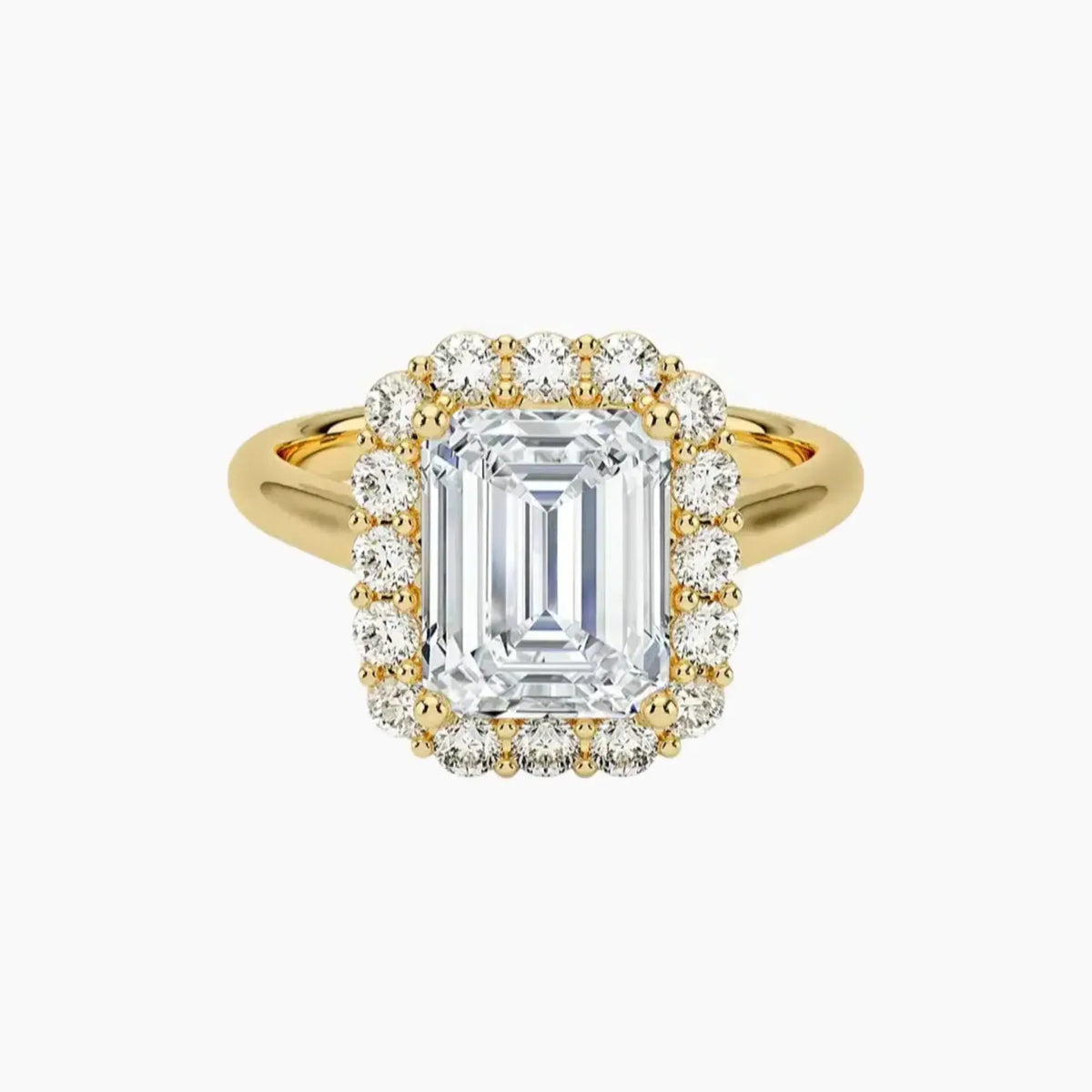 OBSER444 - Fiora Halo Emerald engagement ring setting view 7