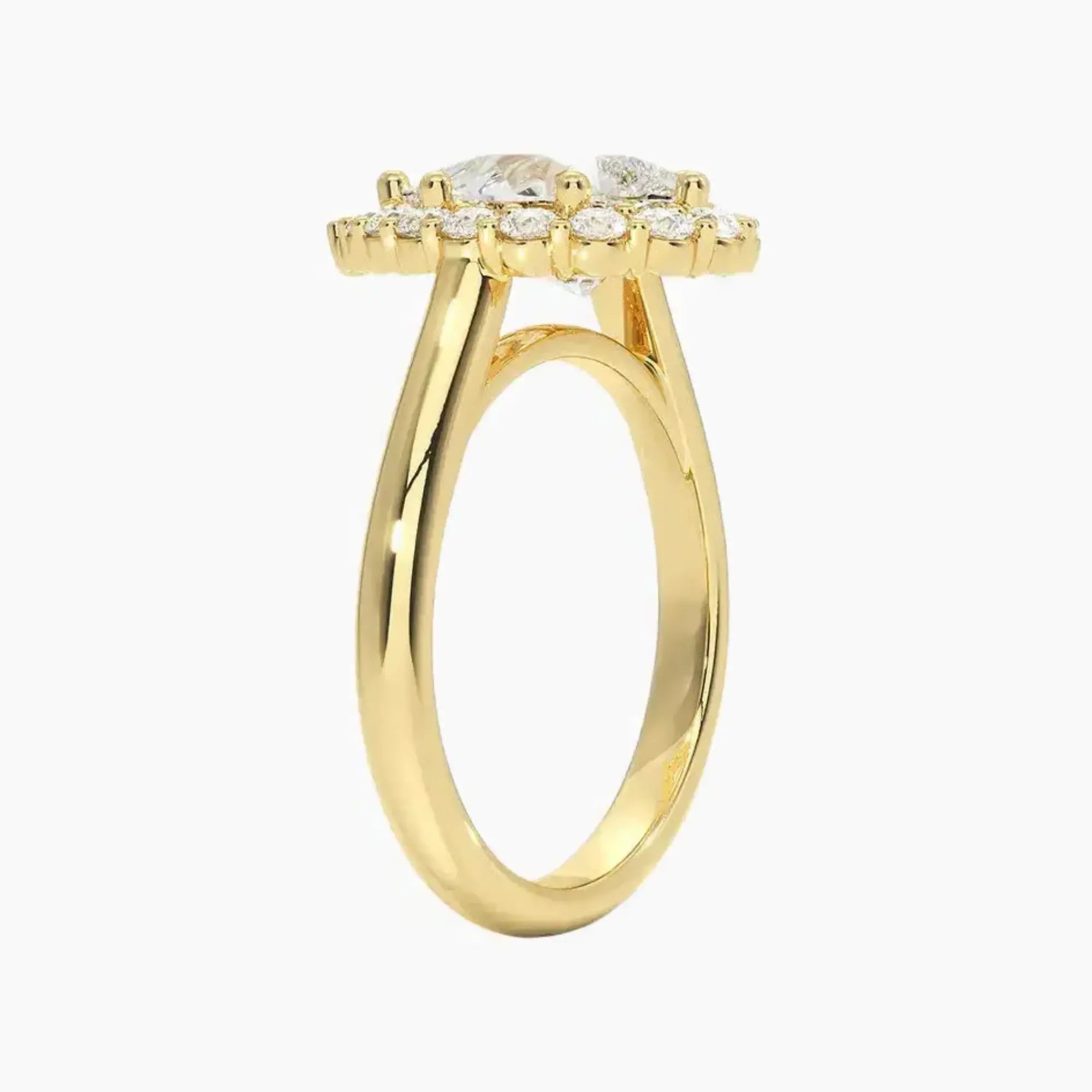 OBSER446 - Fiora Halo Pear engagement ring setting view 8