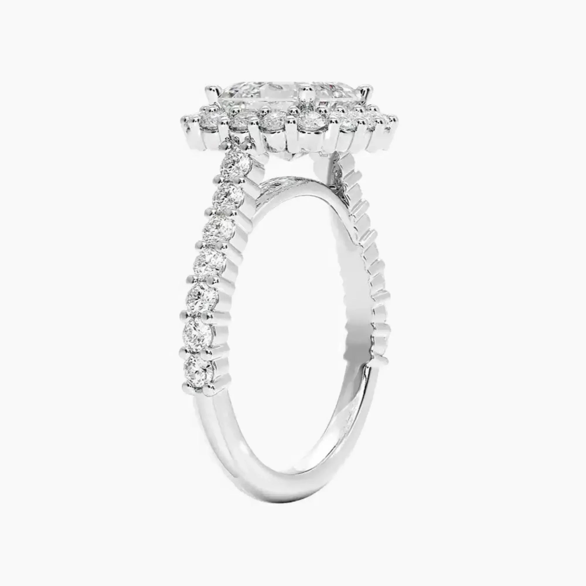 OBSER433 - Fiora Pave Halo Asscher engagement ring setting view 2