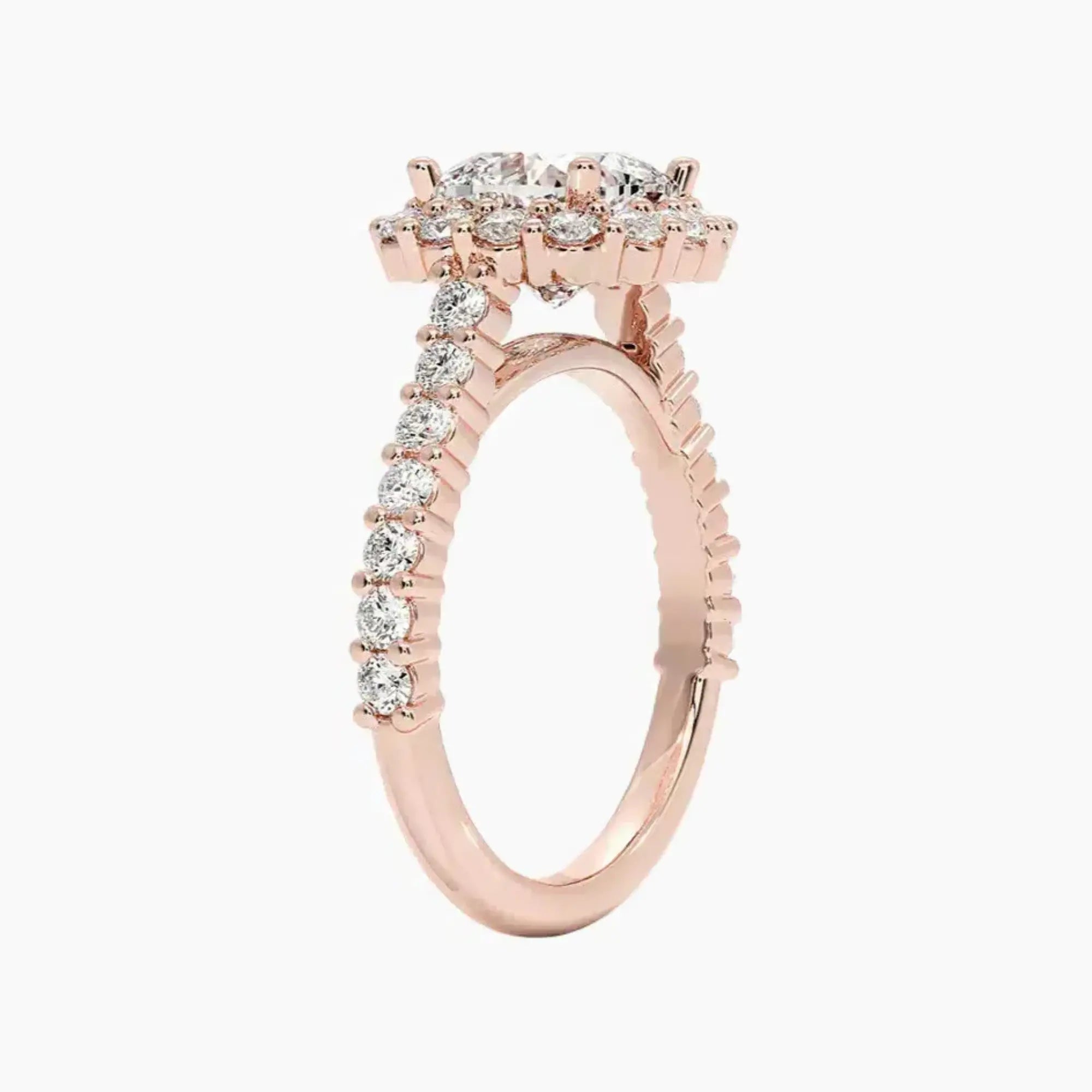 OBSER438 - Fiora Pave Halo Cushion engagement ring setting view 5
