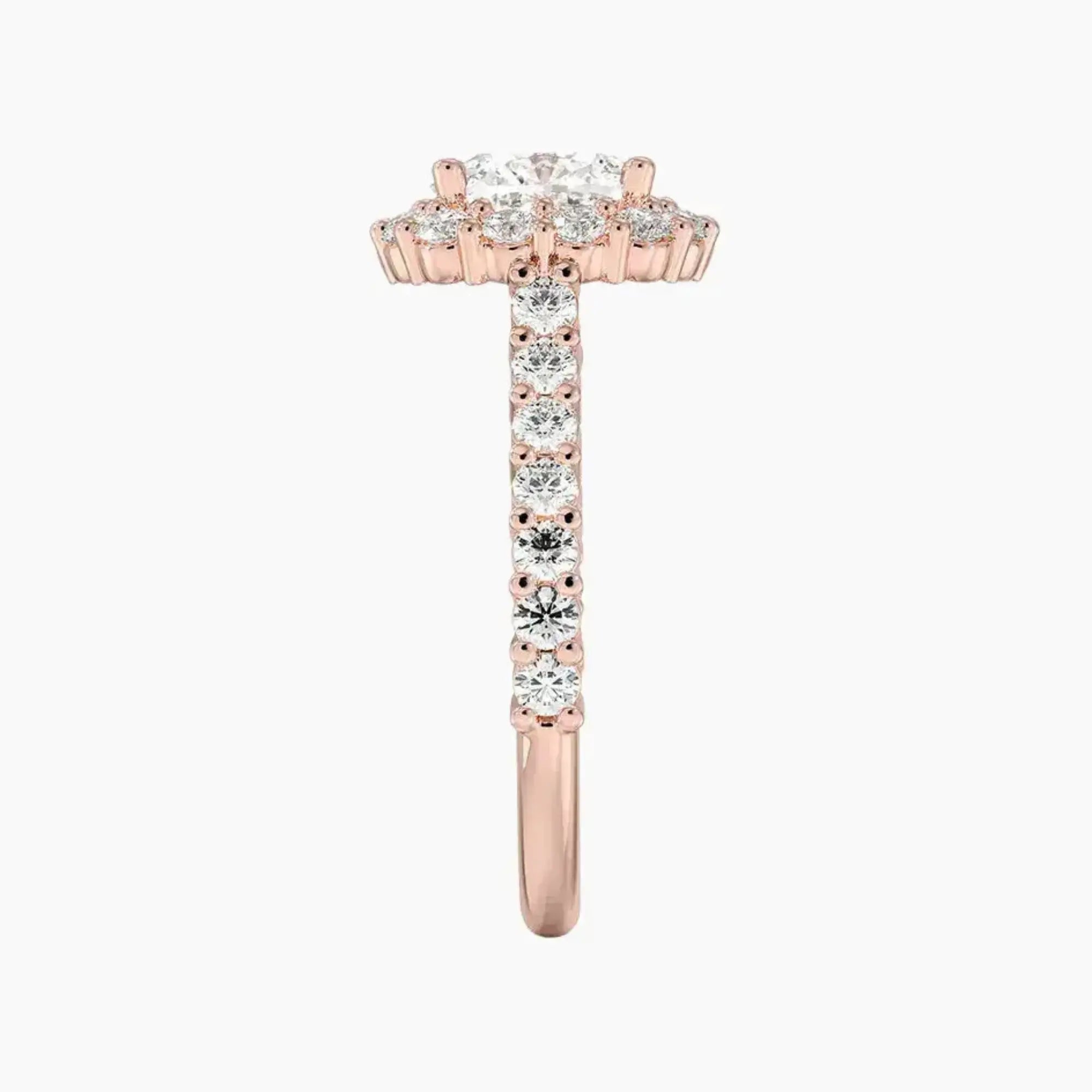 OBSER438 - Fiora Pave Halo Cushion engagement ring setting view 6