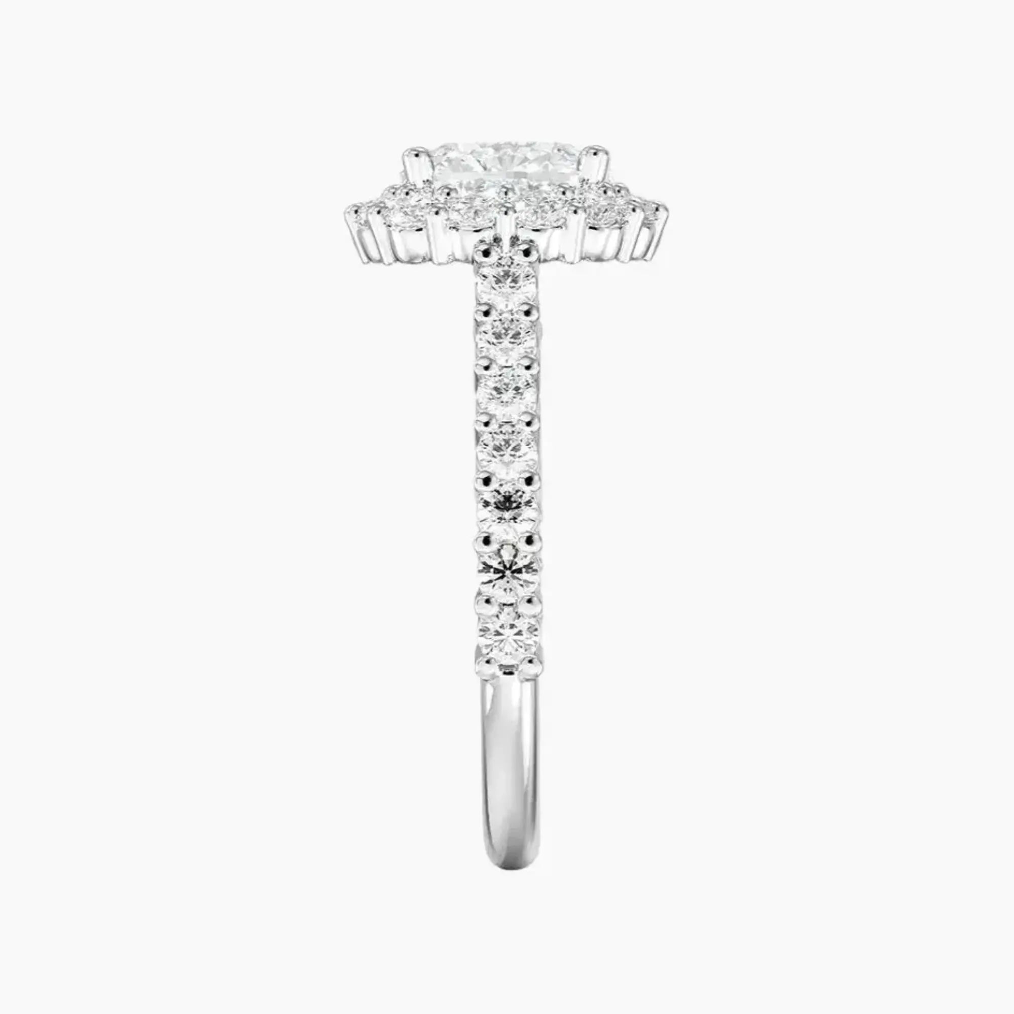 OBSER438 - Fiora Pave Halo Cushion engagement ring setting view 3