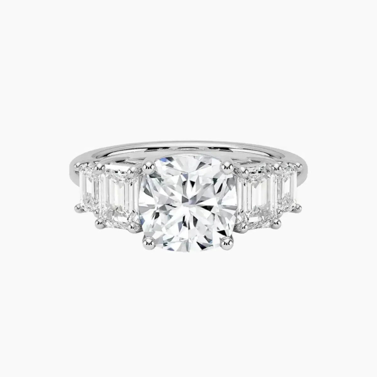 OBSER315 - Katerina Five Stone Cushion engagement ring setting view 1