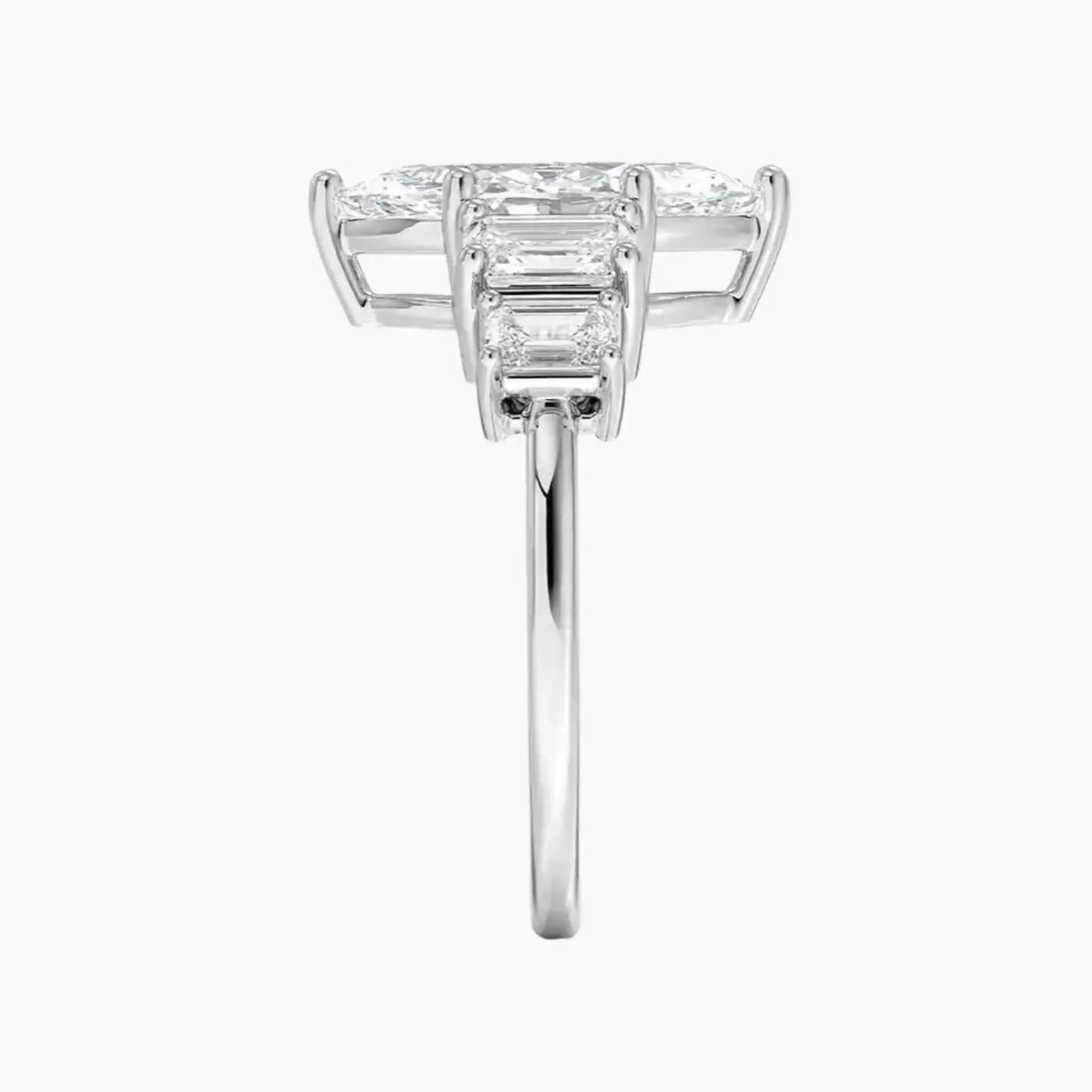 OBSER311 - Katerina Five Stone Marquise engagement ring setting view 3