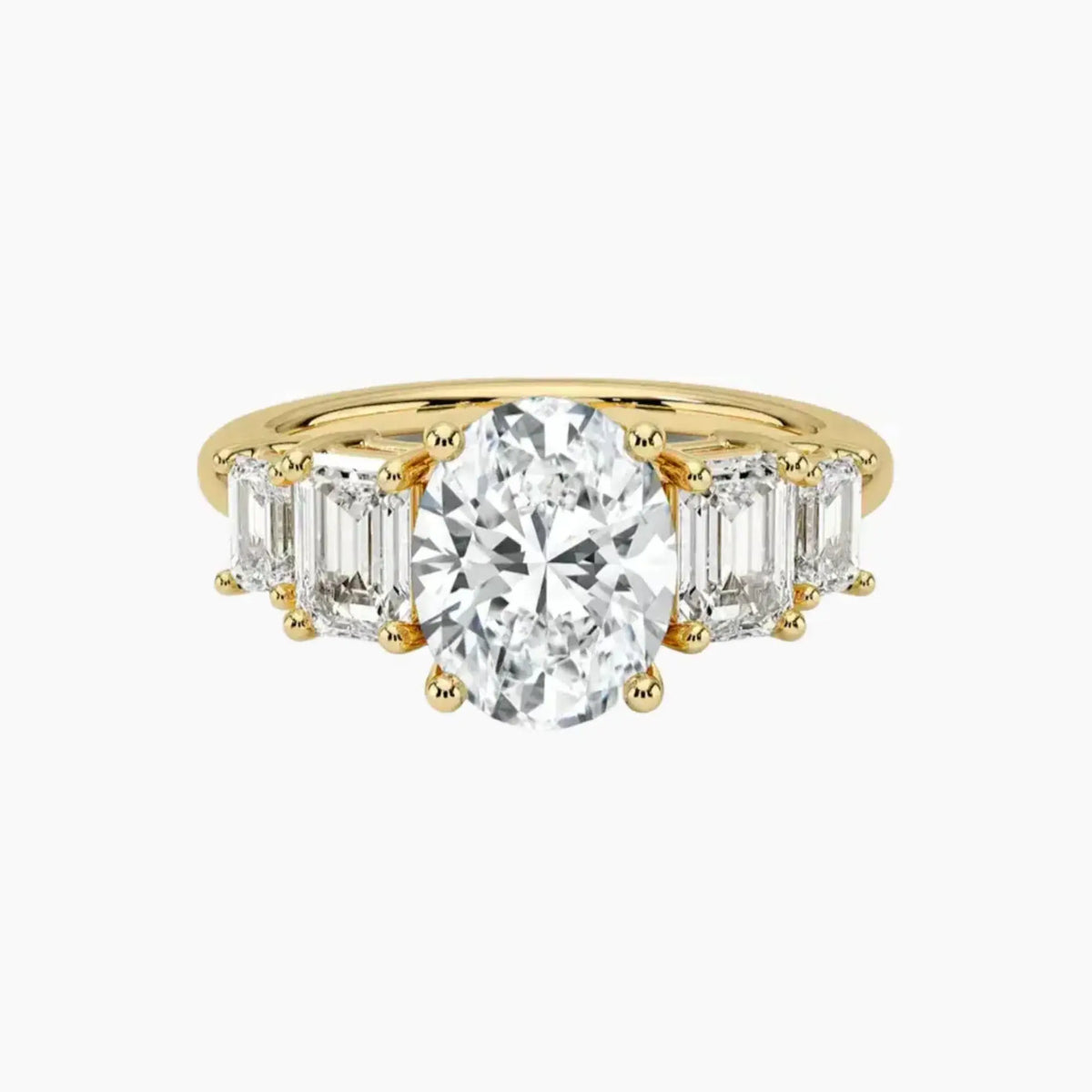 OBSER316 - Katerina Five Stone Oval engagement ring setting view 7