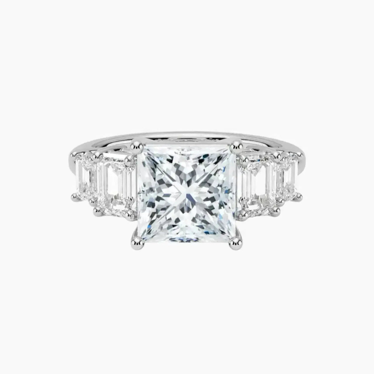 OBSER313 - Katerina Five Stone Princess engagement ring setting view 1