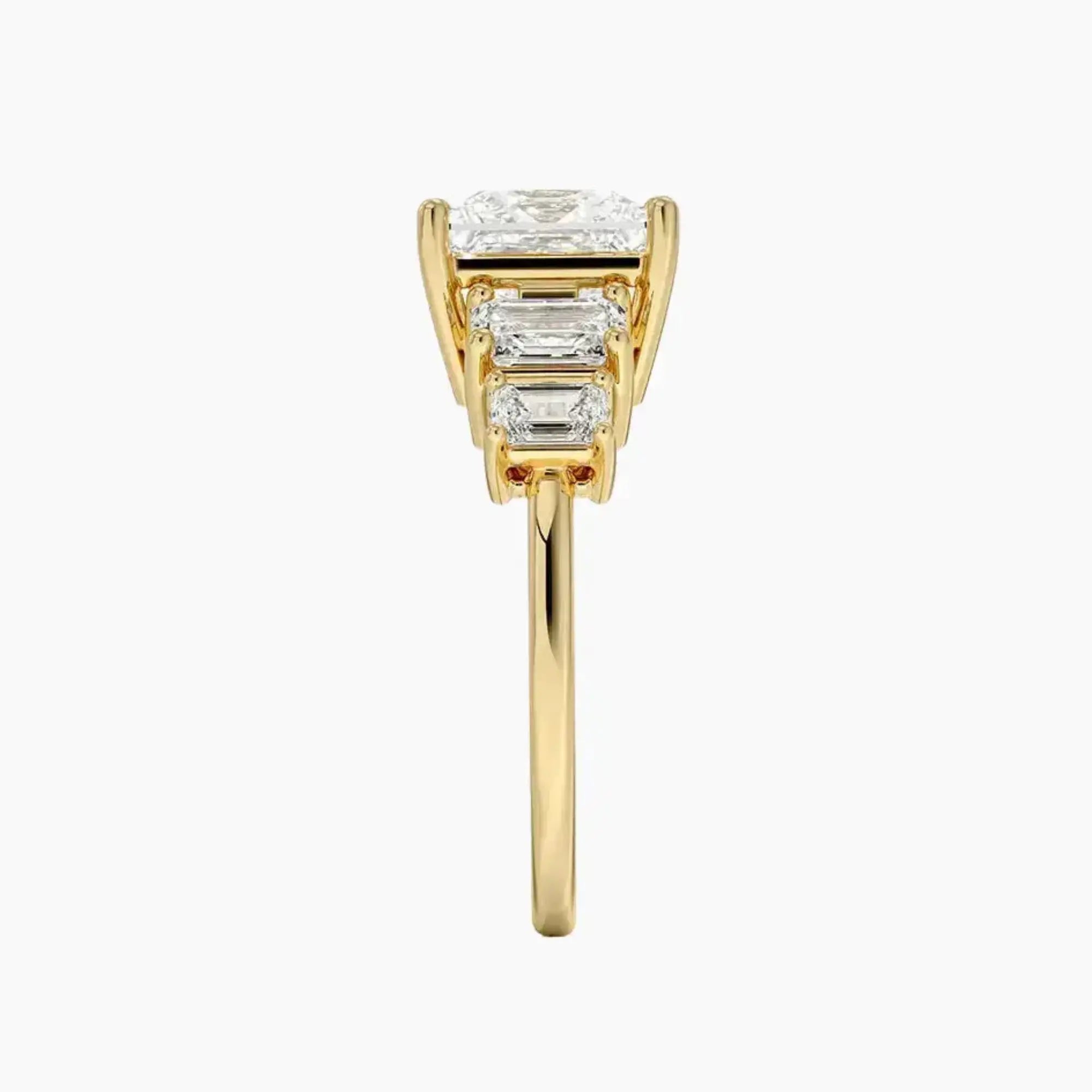 OBSER313 - Katerina Five Stone Princess engagement ring setting view 9