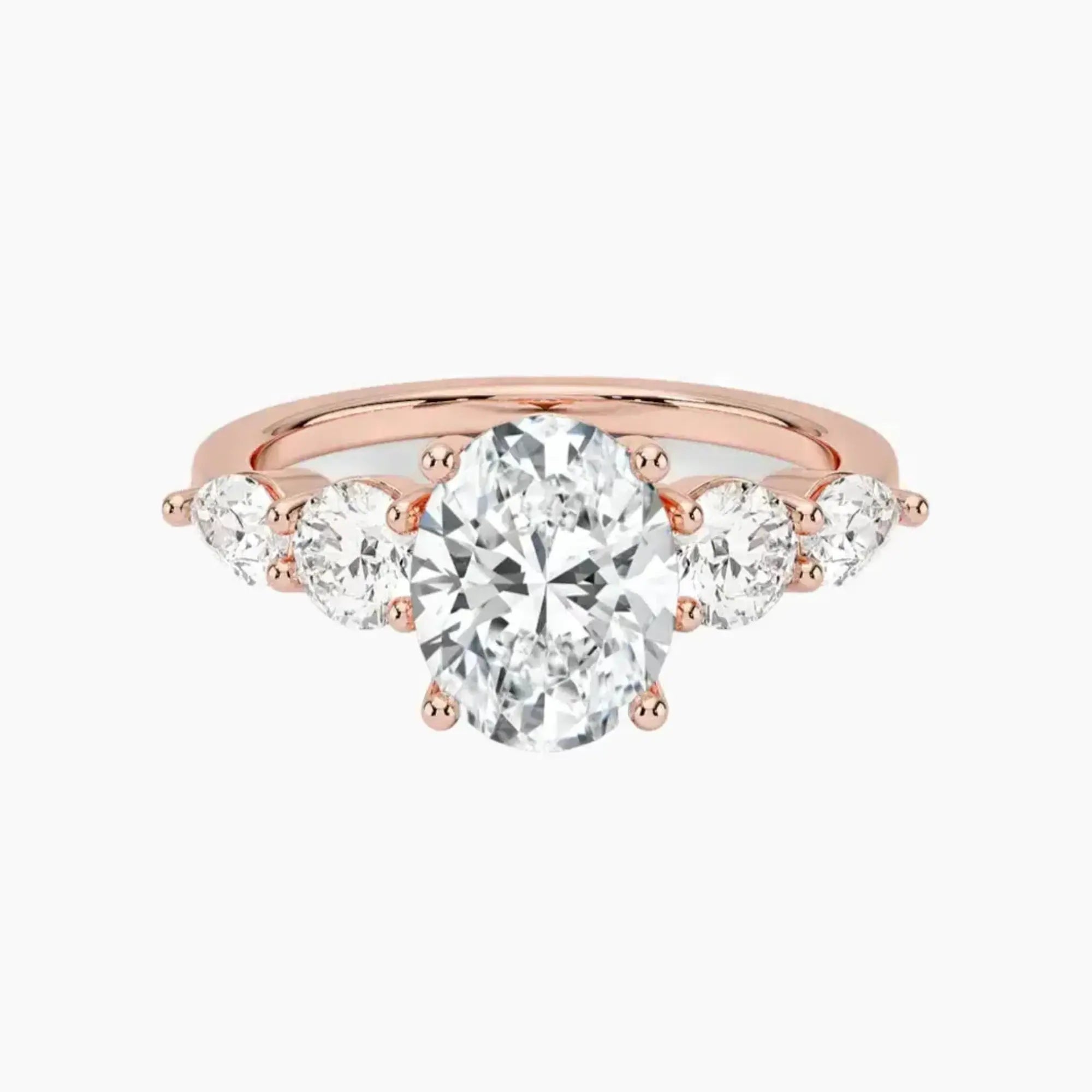 OBSER307 - Daria Five Stone Oval engagement ring setting view 4
