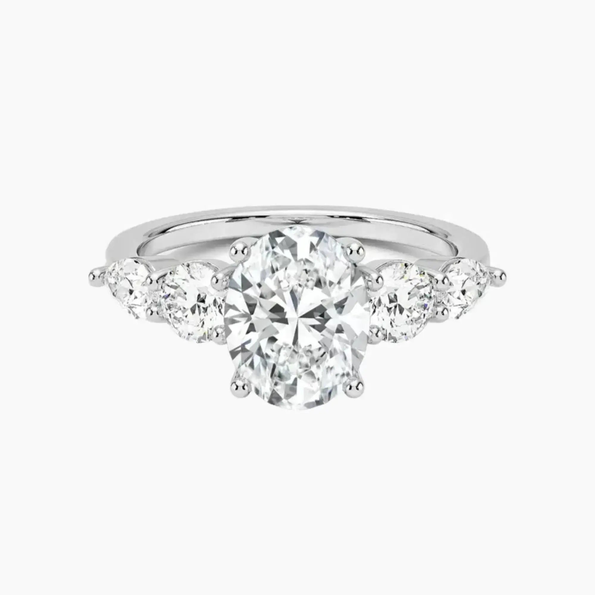OBSER307 - Daria Five Stone Oval engagement ring setting view 1