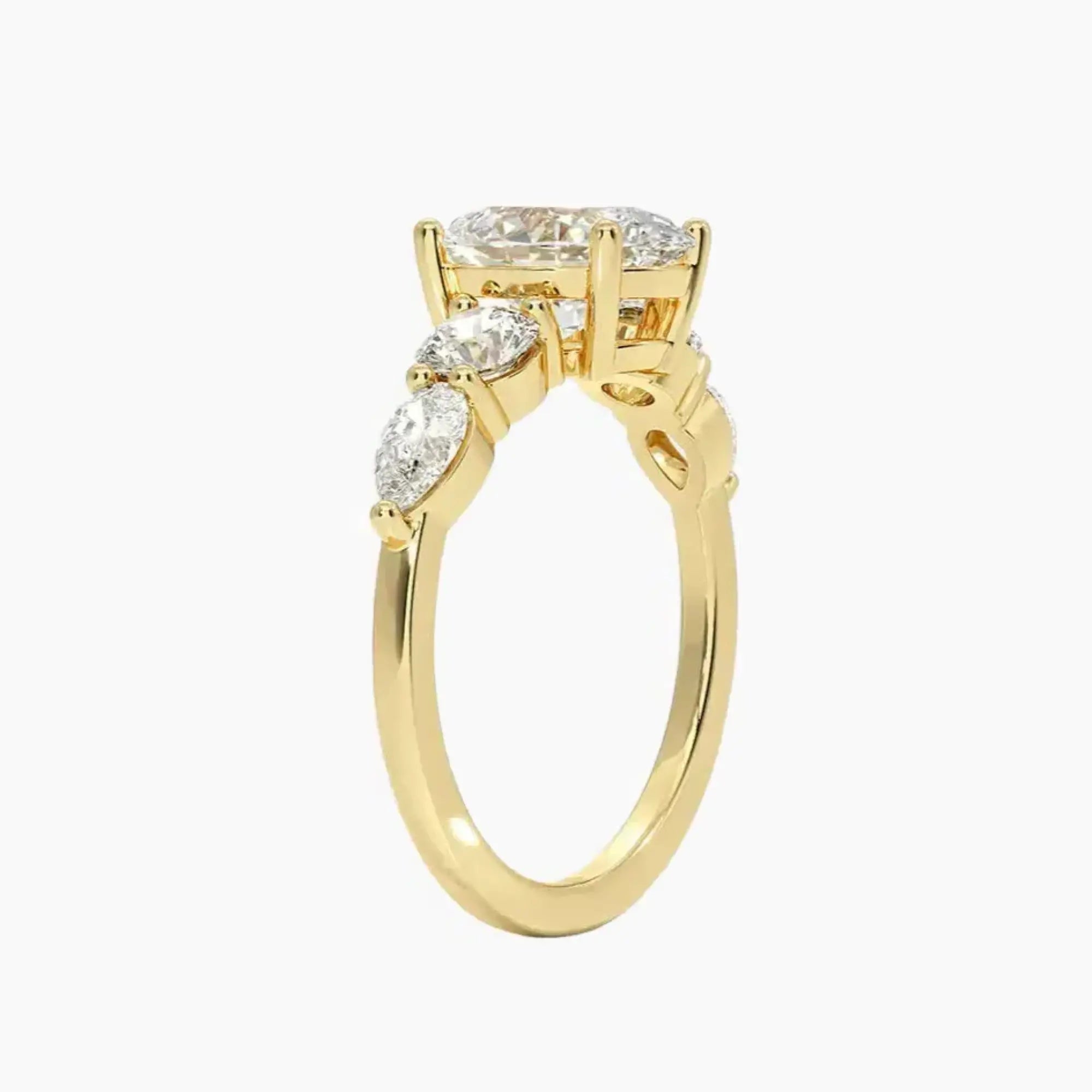 OBSER307 - Daria Five Stone Oval engagement ring setting view 8