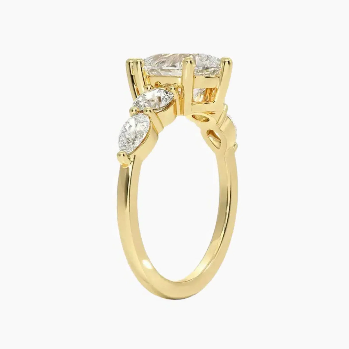OBSER305 - Daria Five Stone Pear engagement ring setting view 8