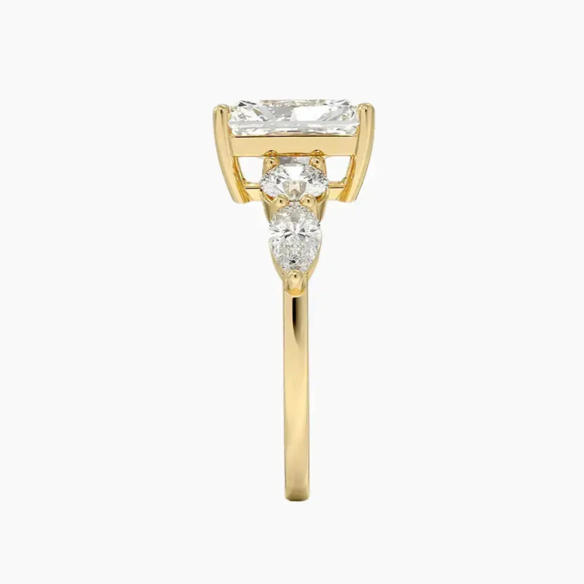 OBSER300 - Daria Five Stone Radiant engagement ring setting view 9