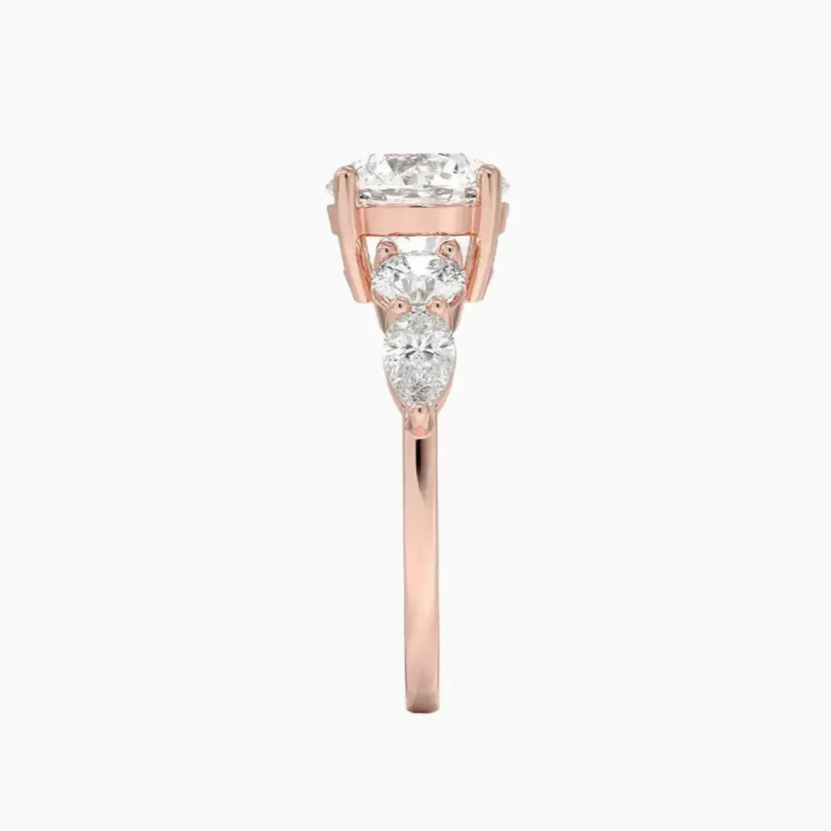 OBSER308 - Daria Five Stone Round engagement ring setting view 6