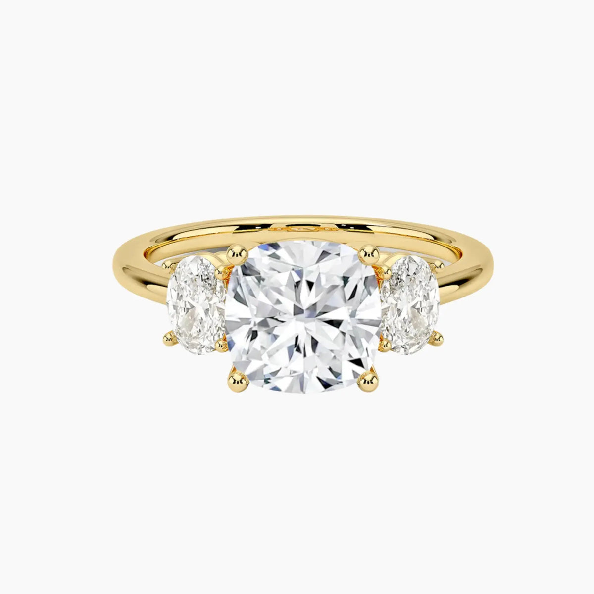 OBSER572 - Liora Three Stone Cushion engagement ring setting view 7
