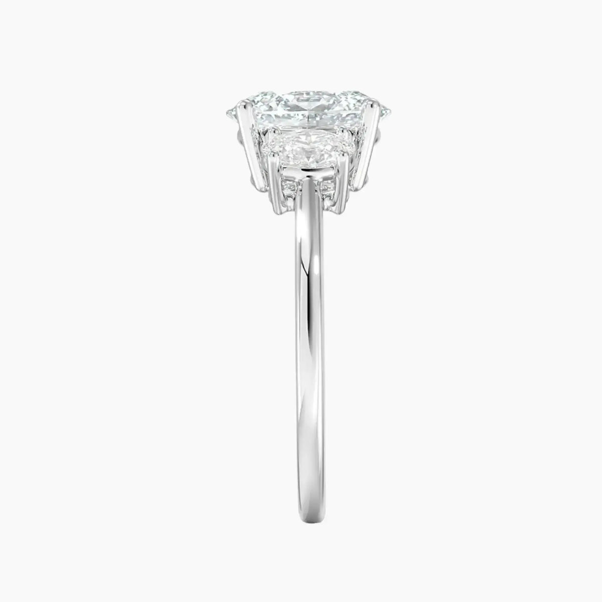 OBSER180 - Liora Three Stone Oval engagement ring setting view 3