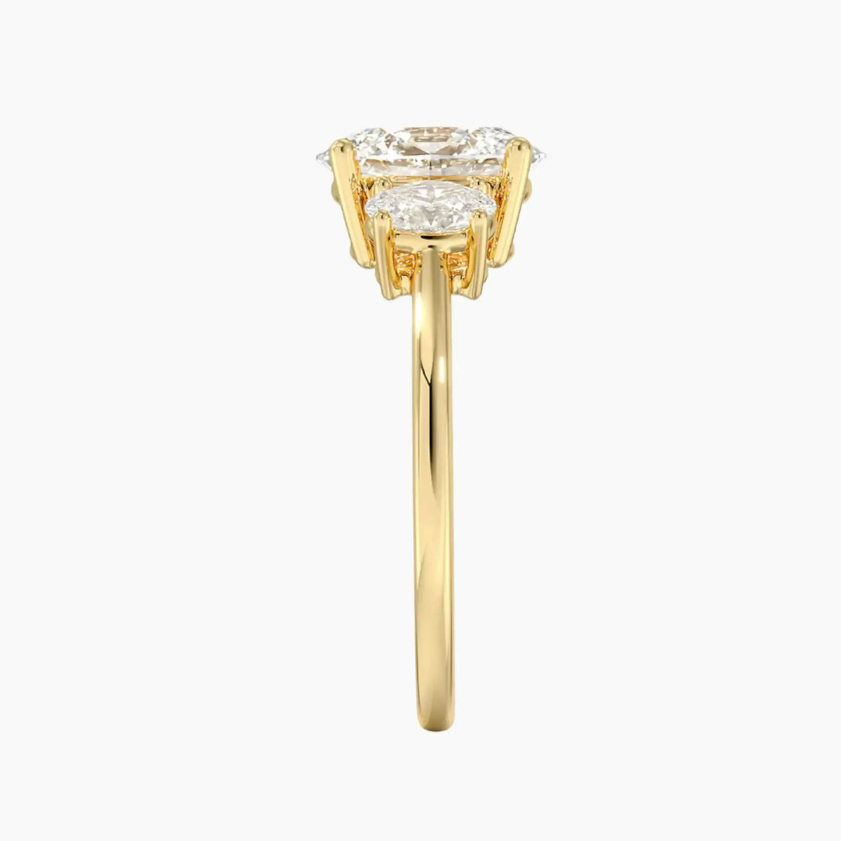 OBSER180 - Liora Three Stone Oval engagement ring setting view 9