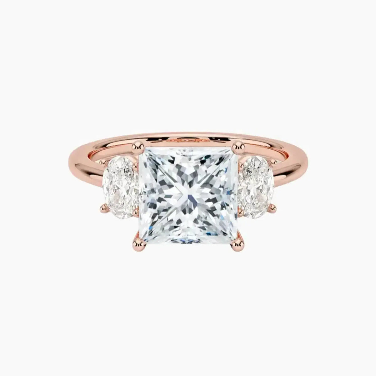 OBSER570 - Liora Three Stone Princess engagement ring setting view 4