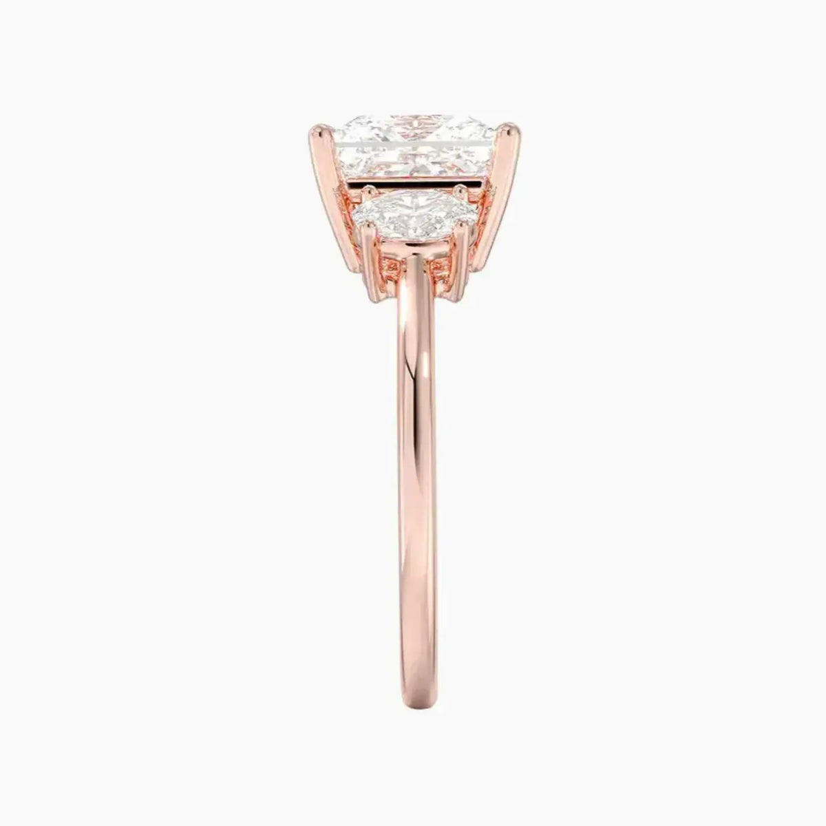 OBSER570 - Liora Three Stone Princess engagement ring setting view 6