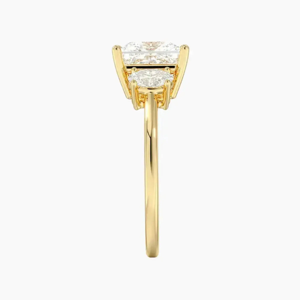 OBSER570 - Liora Three Stone Princess engagement ring setting view 9