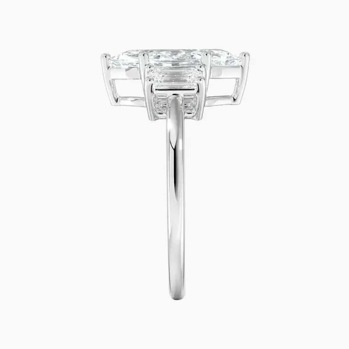 OBSER655 - Aurelia Three Stone Marquise engagement ring setting view 3