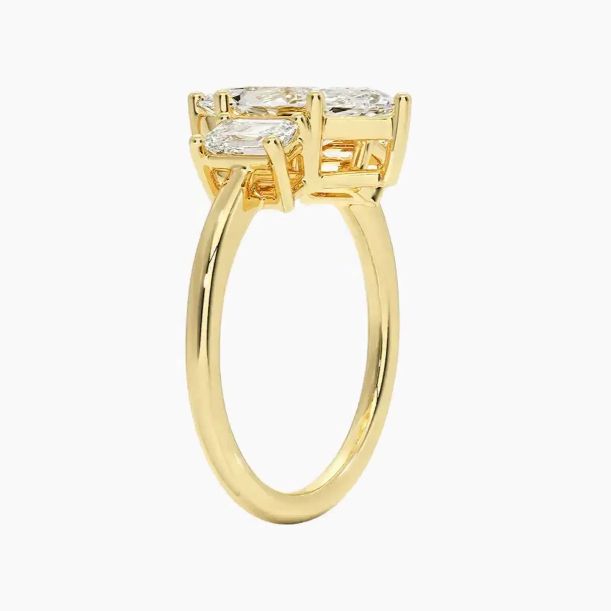 OBSER655 - Aurelia Three Stone Marquise engagement ring setting view 8