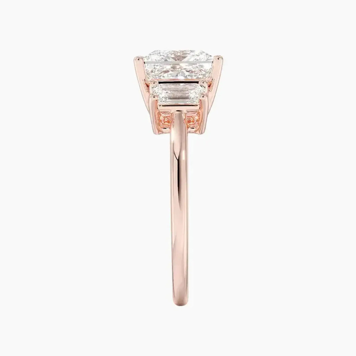 OBSER656 - Aurelia Three Stone Princess engagement ring setting view 6