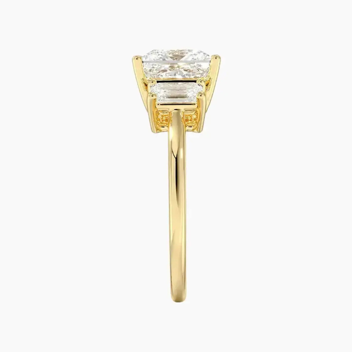 OBSER656 - Aurelia Three Stone Princess engagement ring setting view 9