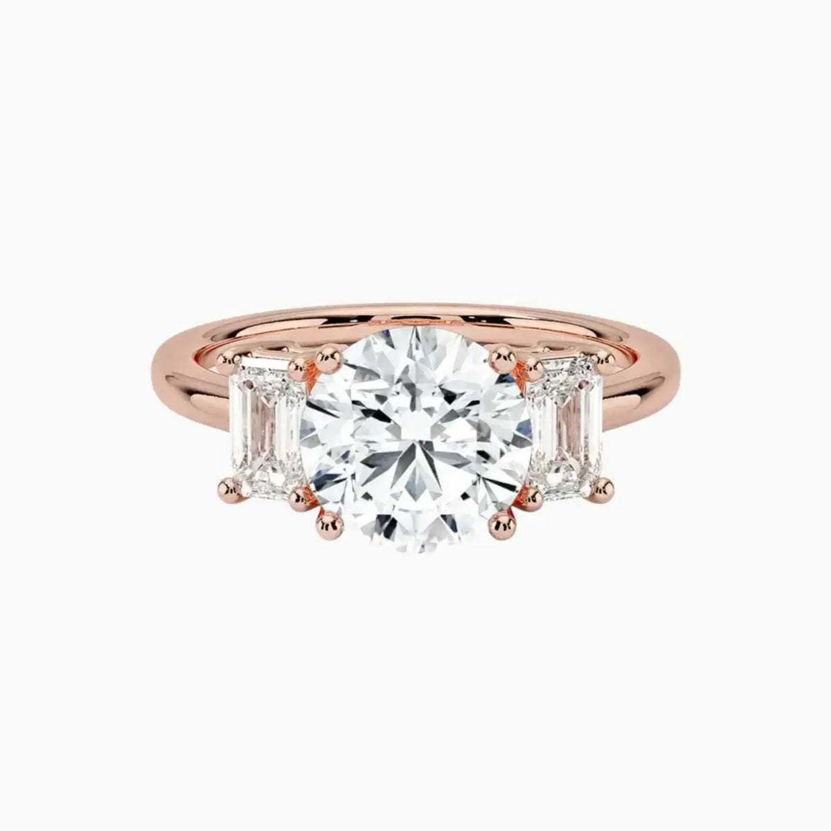 OBSER659 - Aurelia Three Stone Round engagement ring setting view 4