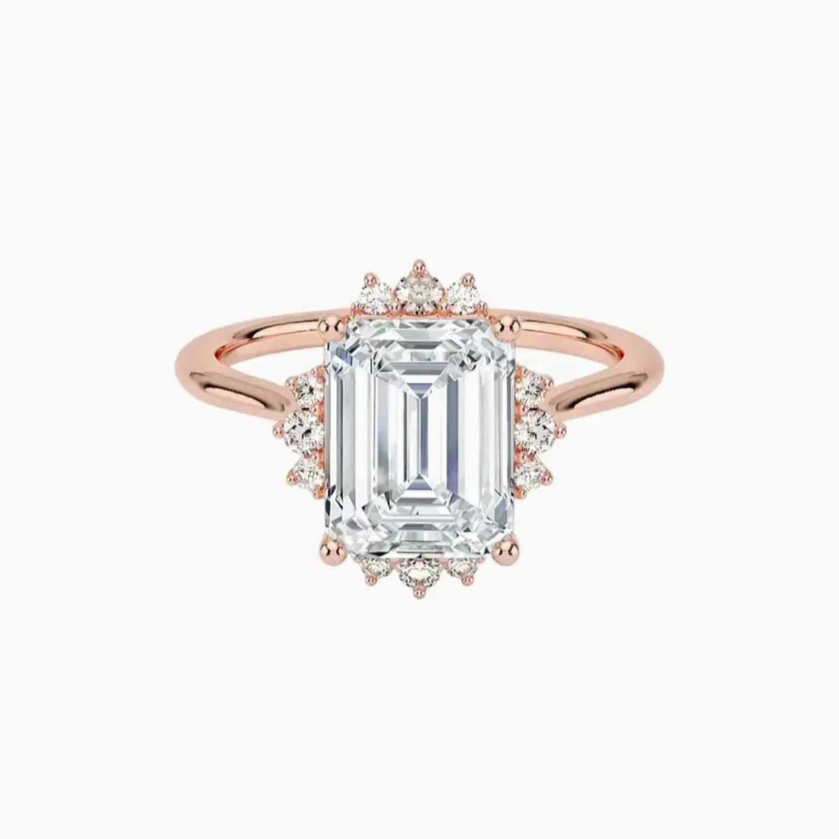 OBSER428 - Nadia Halo Emerald engagement ring setting view 4