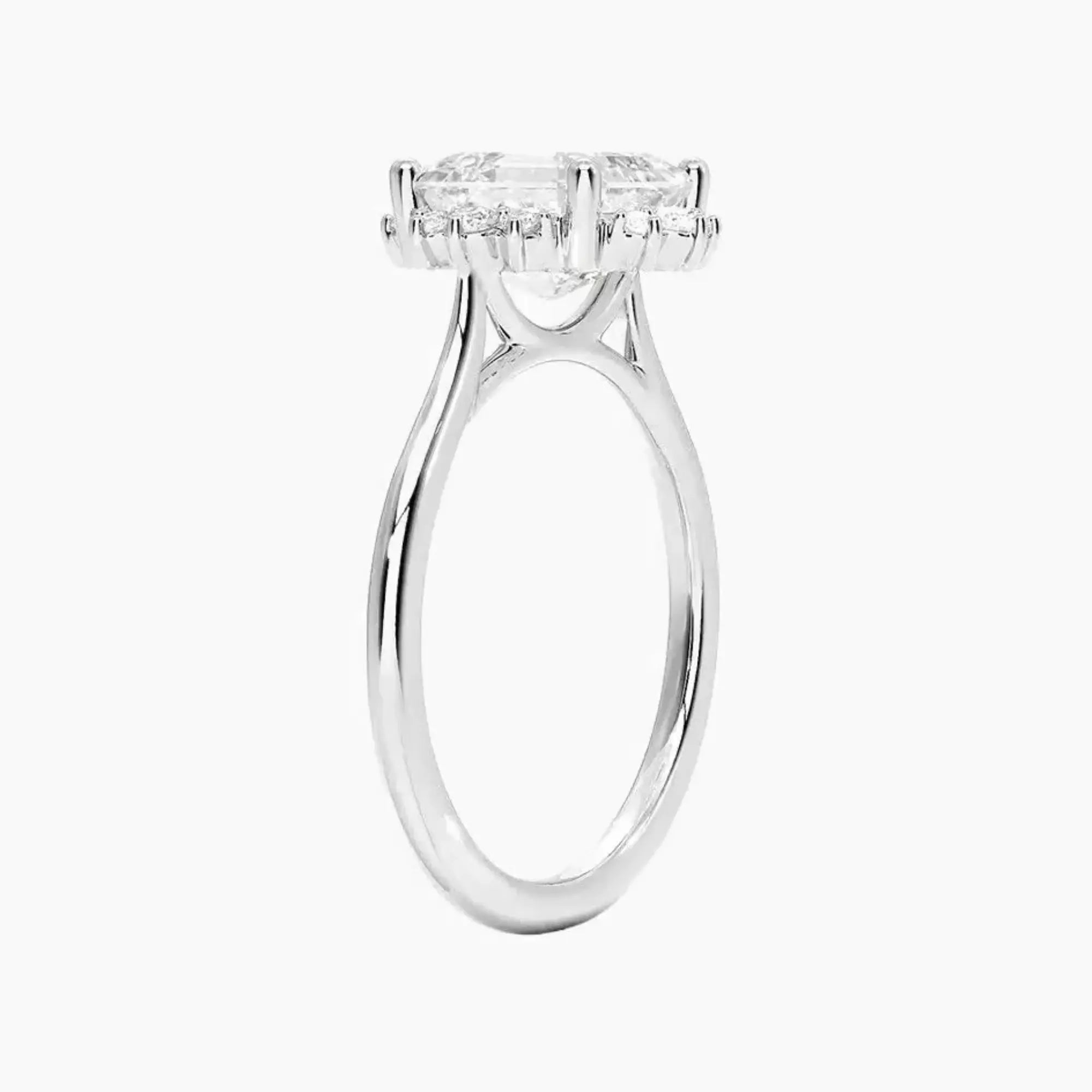 OBSER426 - Nadia Halo Radiant engagement ring setting view 2