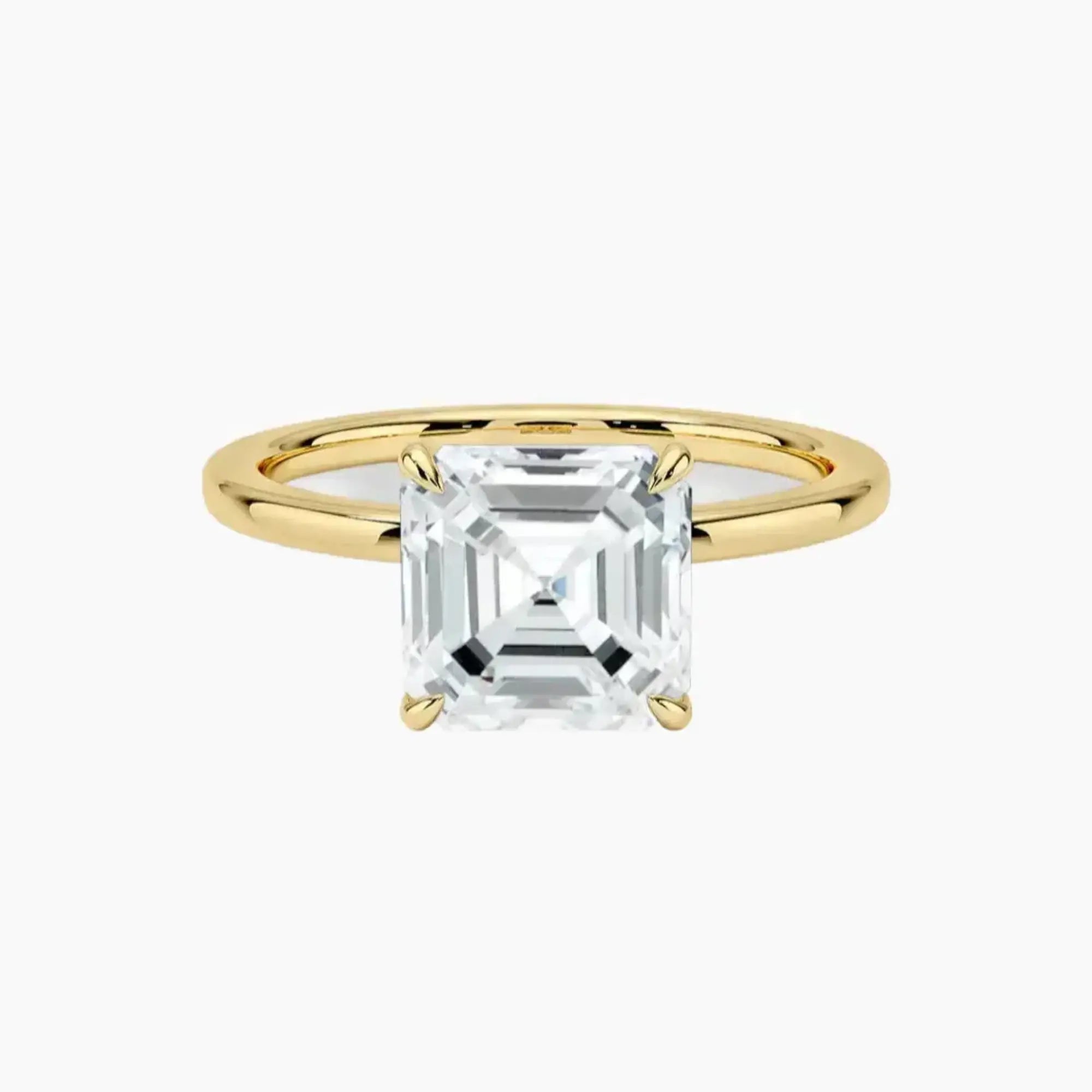 OBSER386 - Giselle Solitaire Asscher engagement ring setting view 7