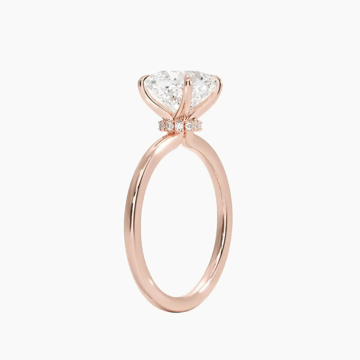 OBSER391 - Giselle Solitaire Cushion engagement ring setting view 5