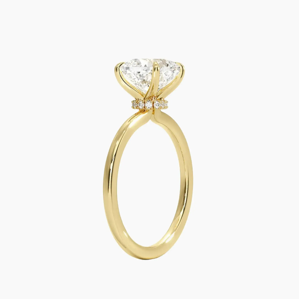 OBSER391 - Giselle Solitaire Cushion engagement ring setting view 8