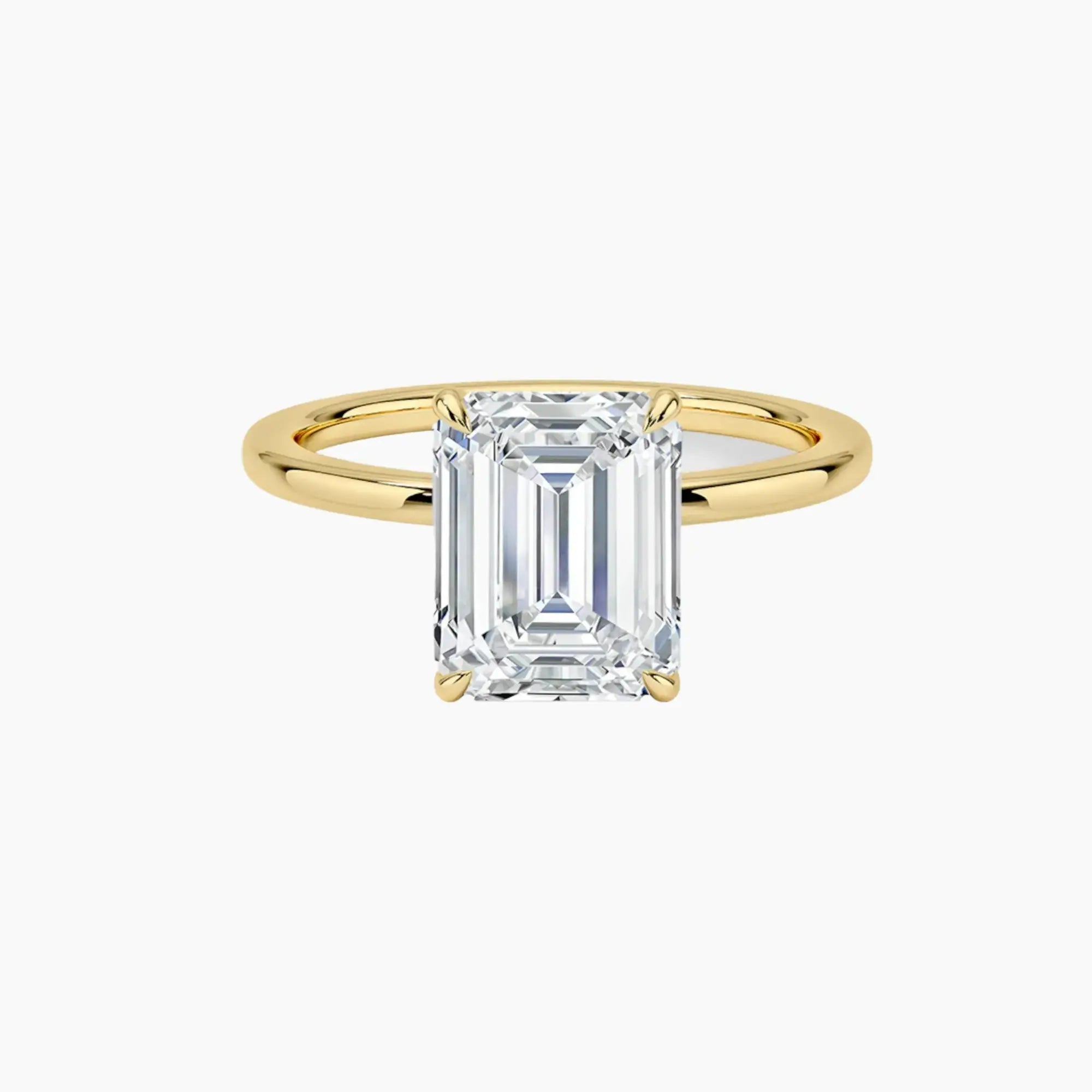 OBSER388 - Giselle Solitaire Emerald engagement ring setting view 7