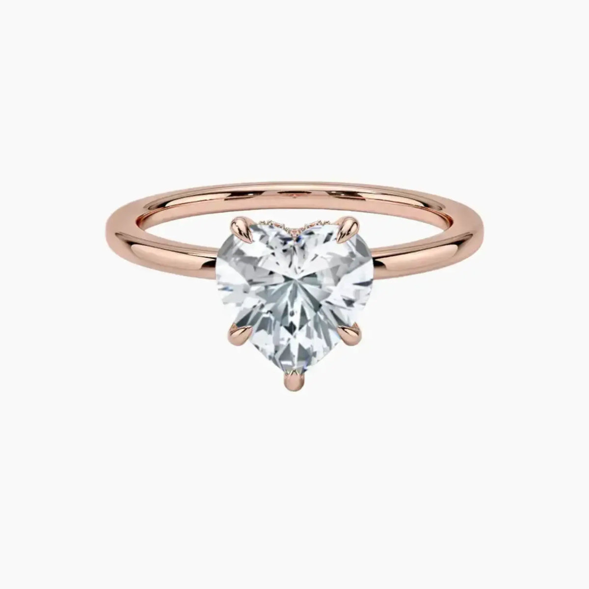 OBSER385 - Giselle Solitaire Heart engagement ring setting view 4