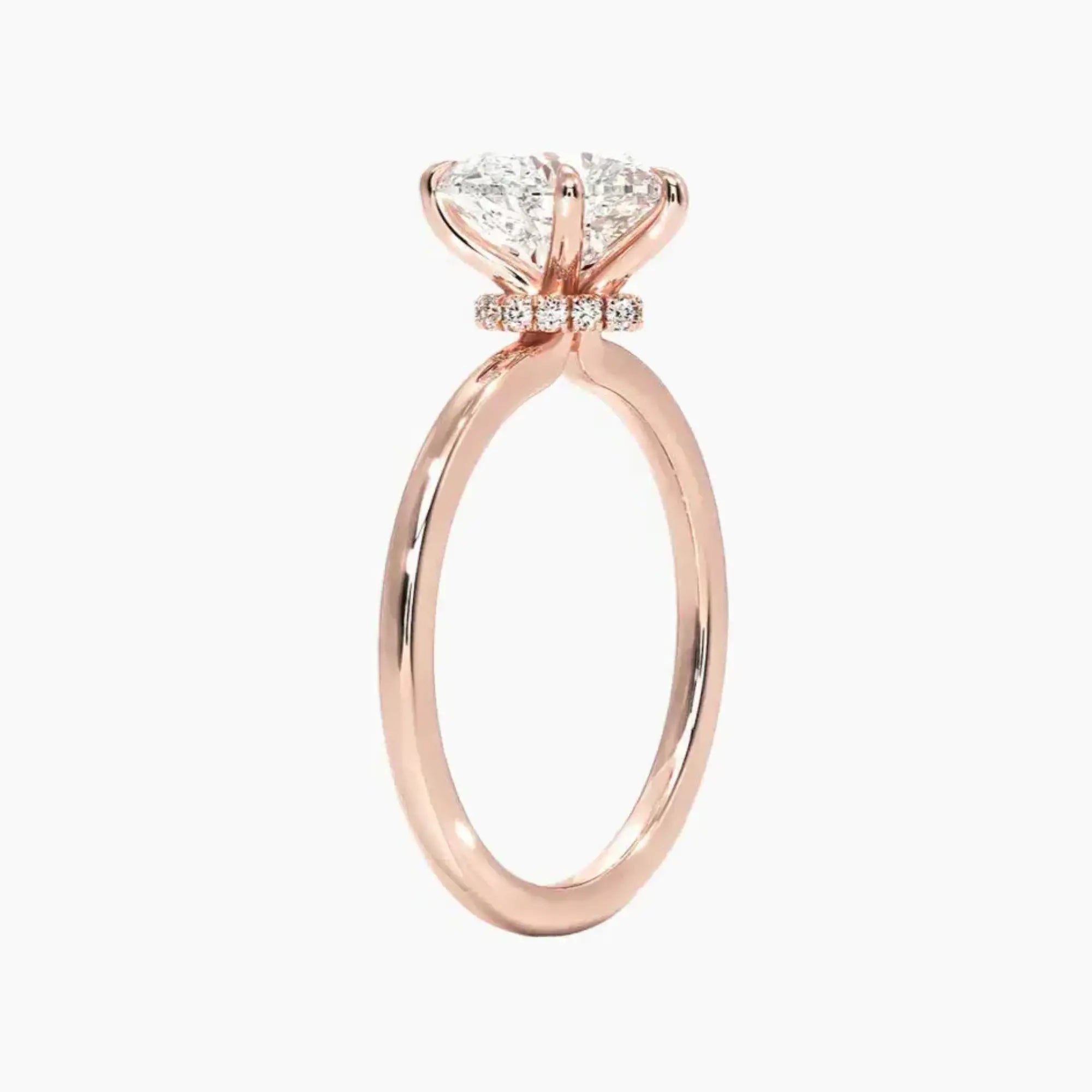 OBSER385 - Giselle Solitaire Heart engagement ring setting view 5