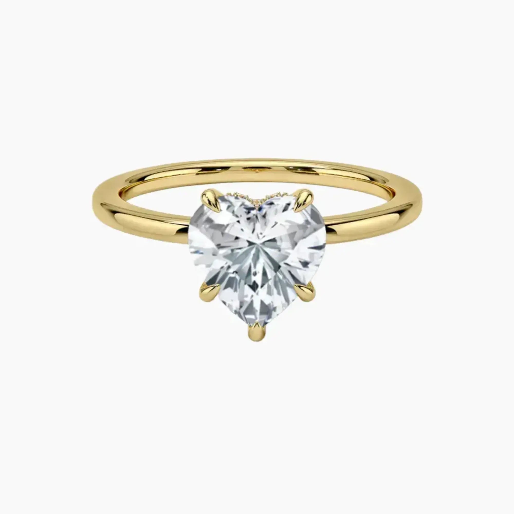 OBSER385 - Giselle Solitaire Heart engagement ring setting view 7