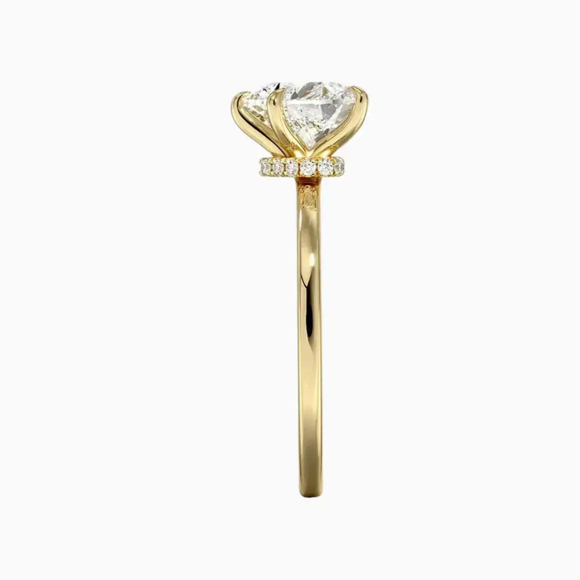 OBSER385 - Giselle Solitaire Heart engagement ring setting view 9