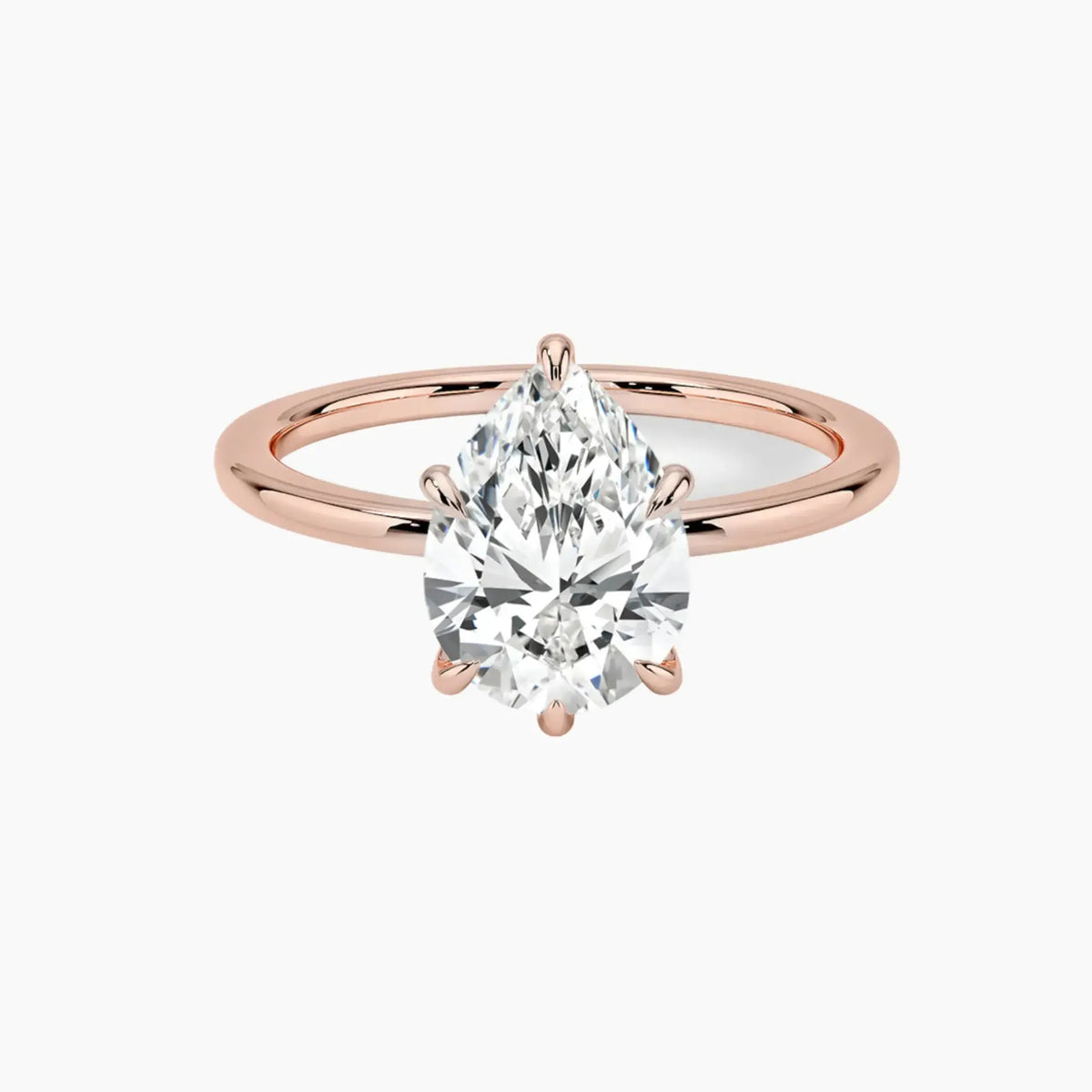OBSER390 - Giselle Solitaire Pear engagement ring setting view 4